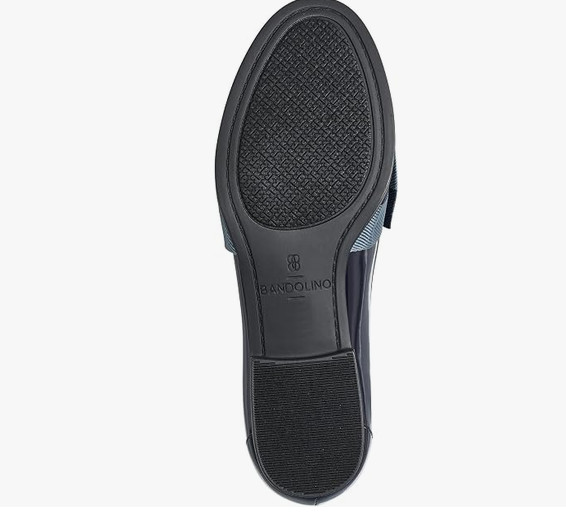 Women’s Bandolino Lindio Bow Slip-On Tailored Loafers Blue/Navy Patent NWOB