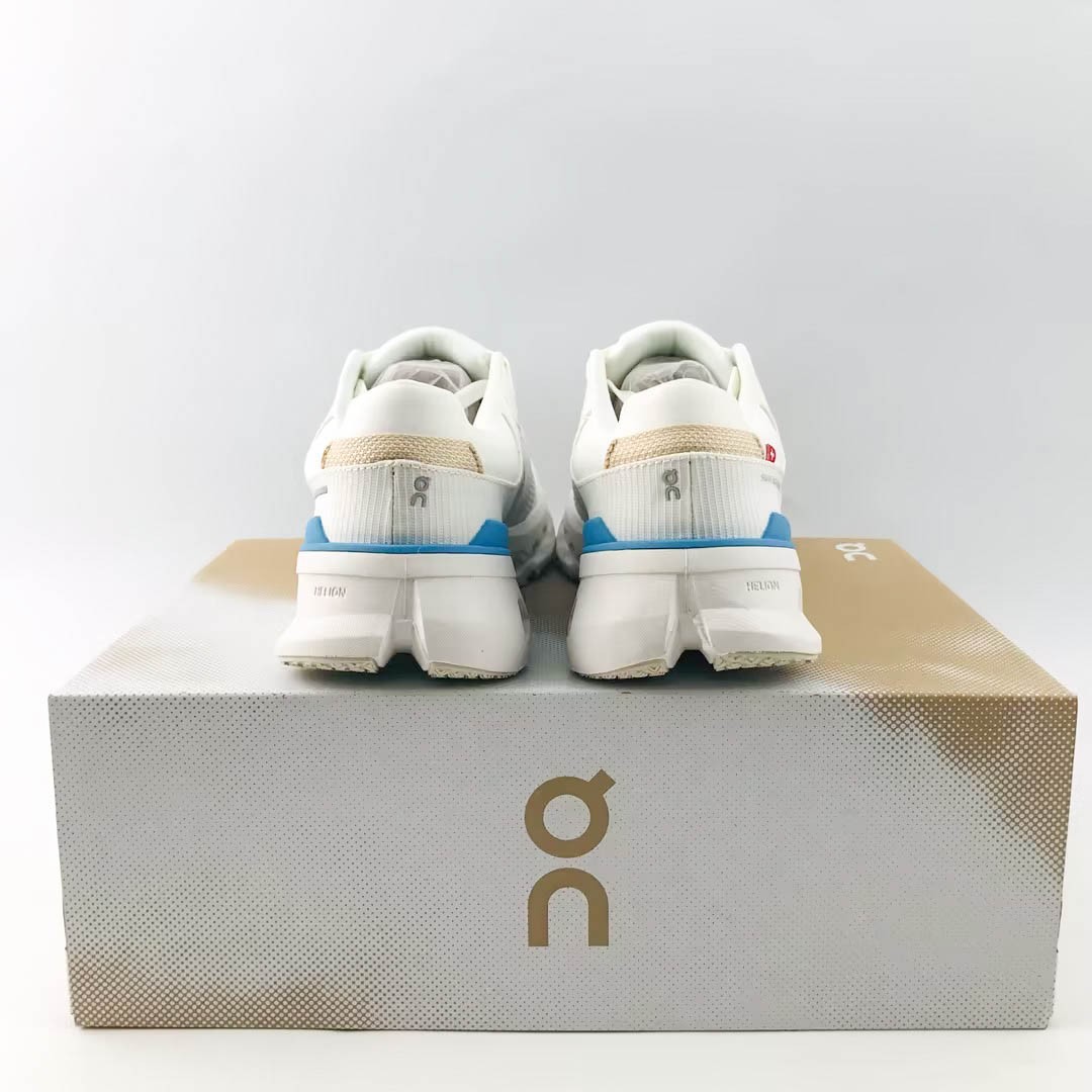 ON Cloudrunner 2 White/Blue Women’s Super Foam 360° Comfort Running Sneakers