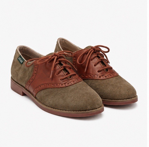 Eastland Sadie Oxford Shoes Brown Taupe Size 7 Almond Toe Comfort Preppy