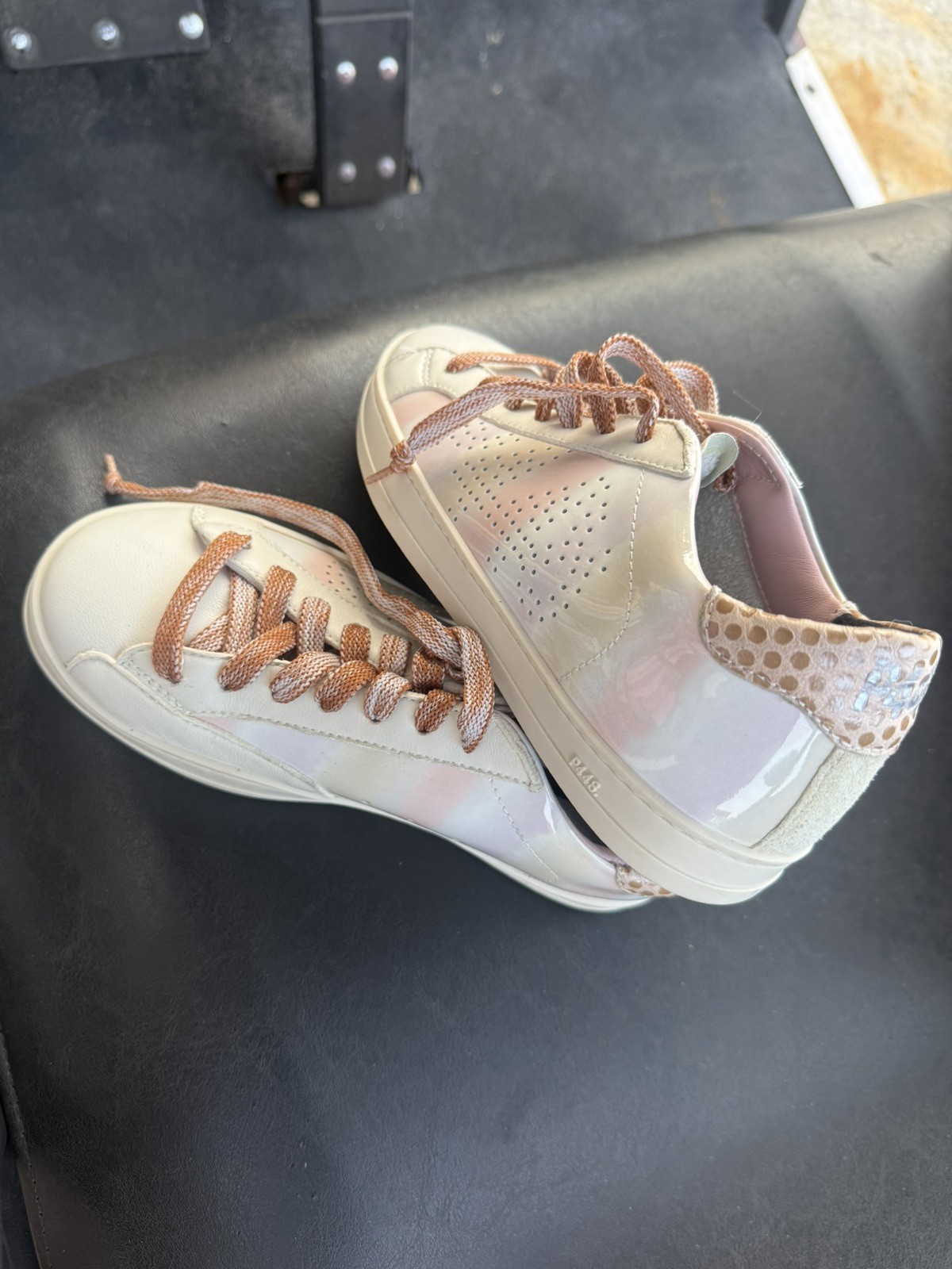 P448 John-W Gardenia Sneaker Women’s US 6 EU 36 Leather Low Top Shoes