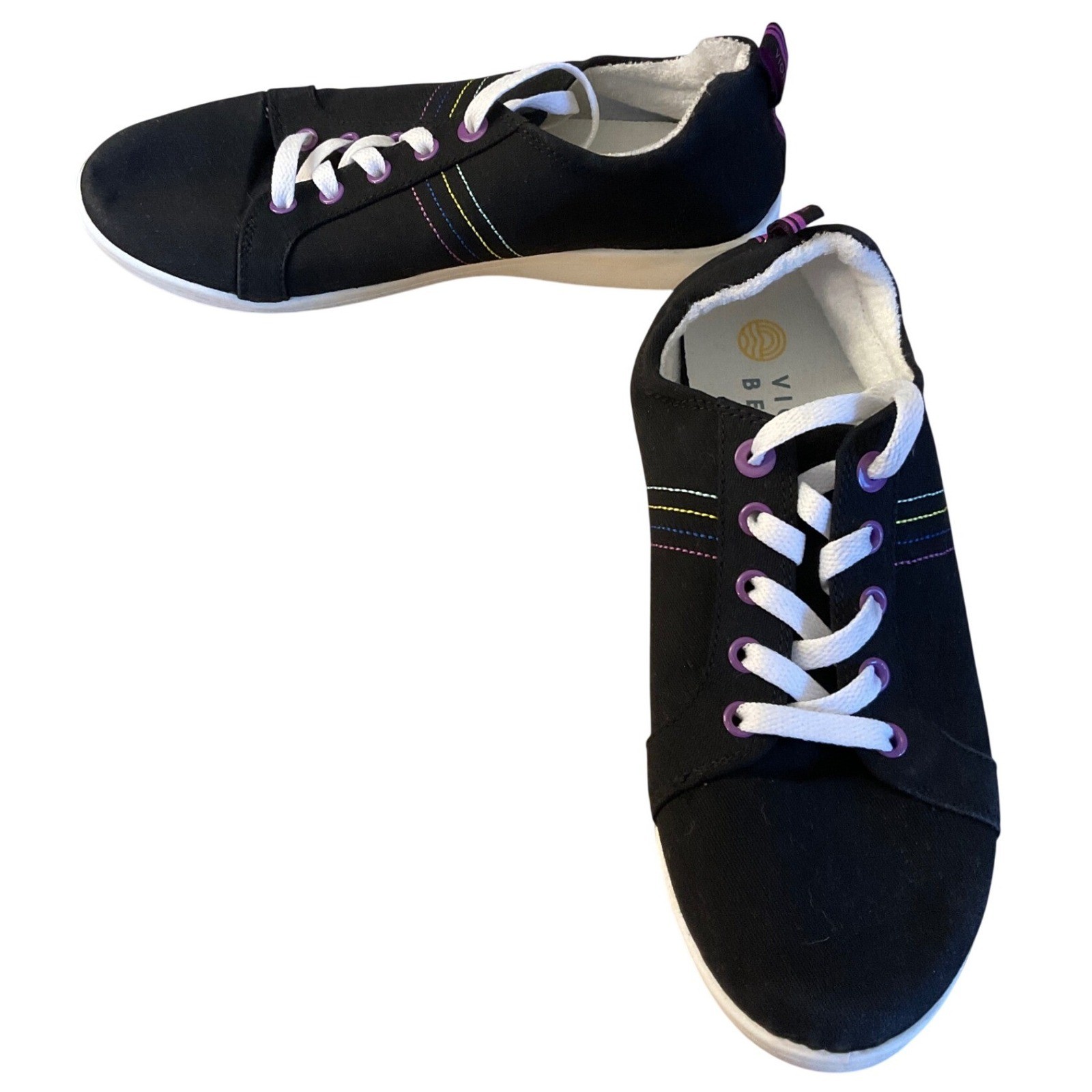 Vionic Beach Stinson Sneakers Rainbow Coastal Casual Comfort Walking Shoe Pride