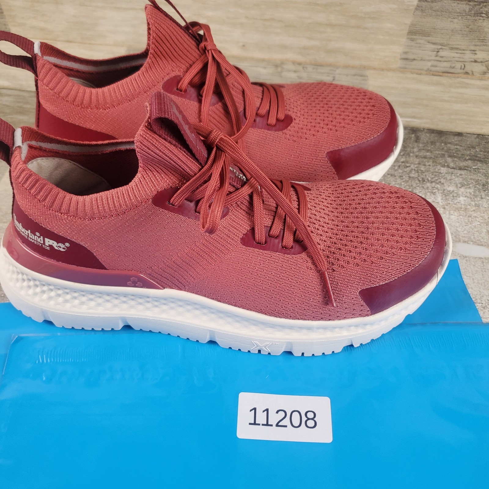 Timberland PRO Setra Knit Womens Shoes Sz 5.5 M Cranberry Composite Safety Toe