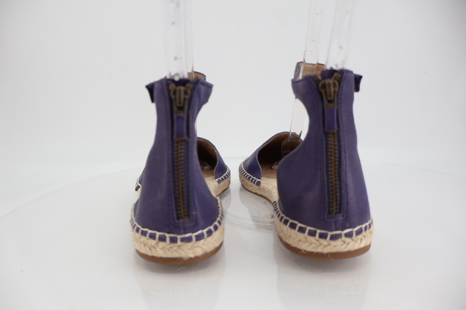 Eileen Fisher Women Lala Espadrille Flat Size 11 Blue Purple Leather Ankle Strap