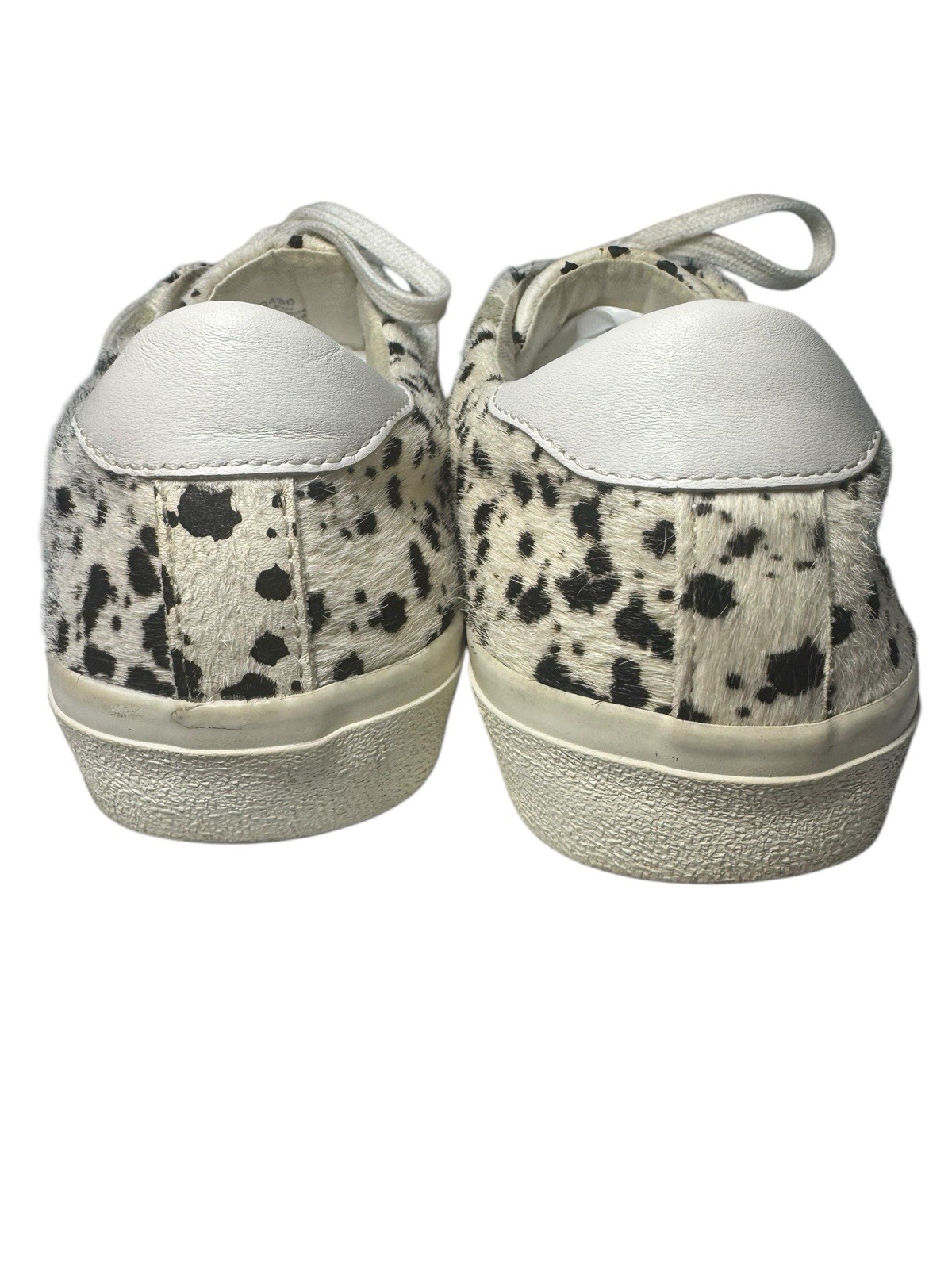 Madewell Sidewalk Sneakers 9 Woman’s Low Top Calf Hair Spotted Stripe Lace Up