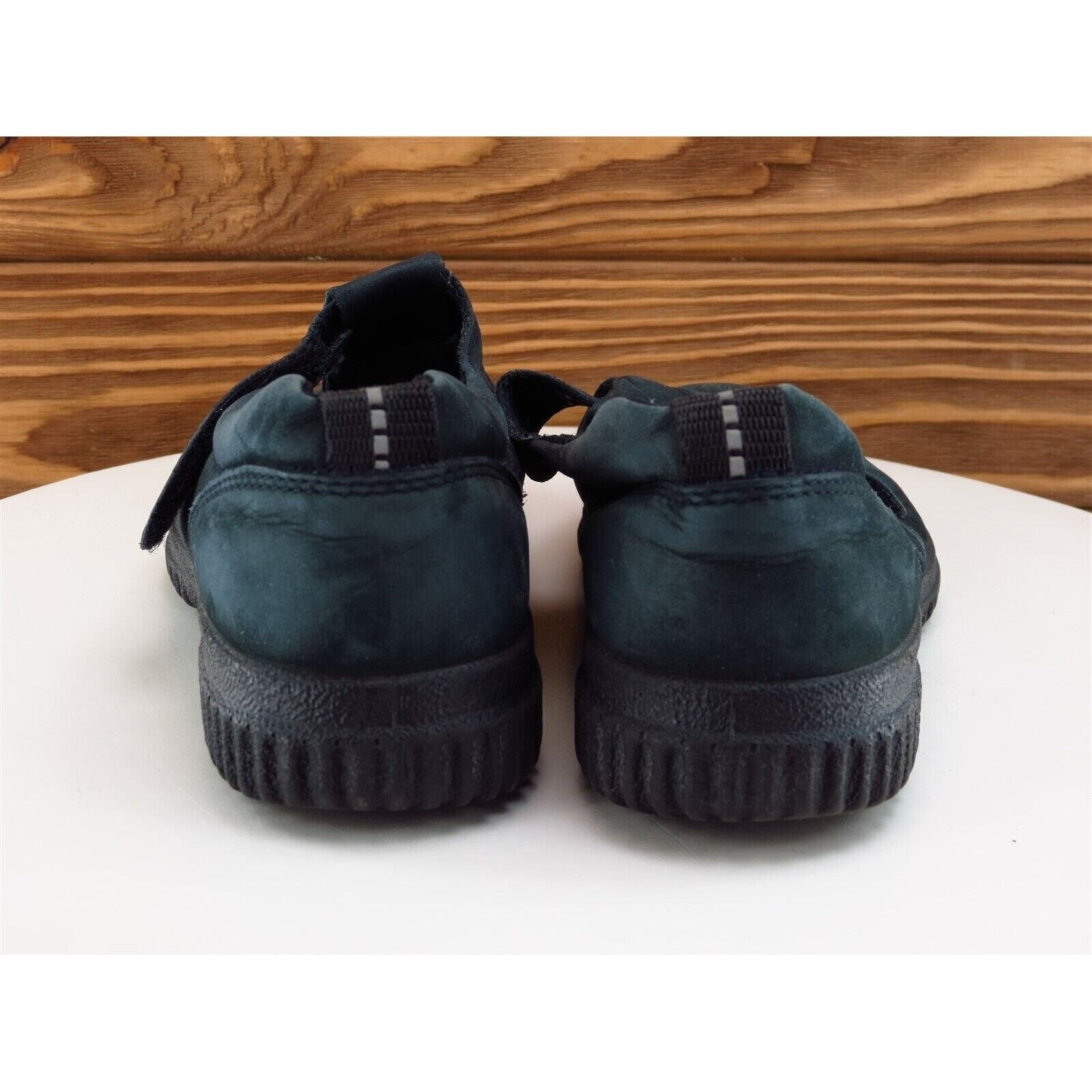 ECCO Size 35 Mary Jane Black Leather Medium (B, M) Hook & Loop Women