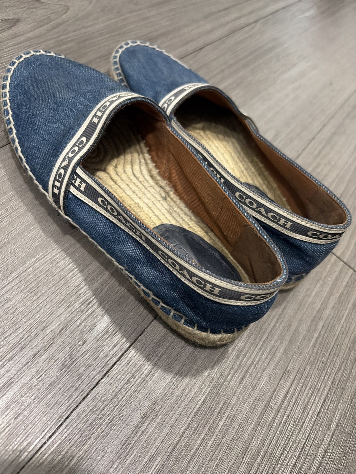 COACH Corrie Espadrille Denim G4837 Womens 5.5