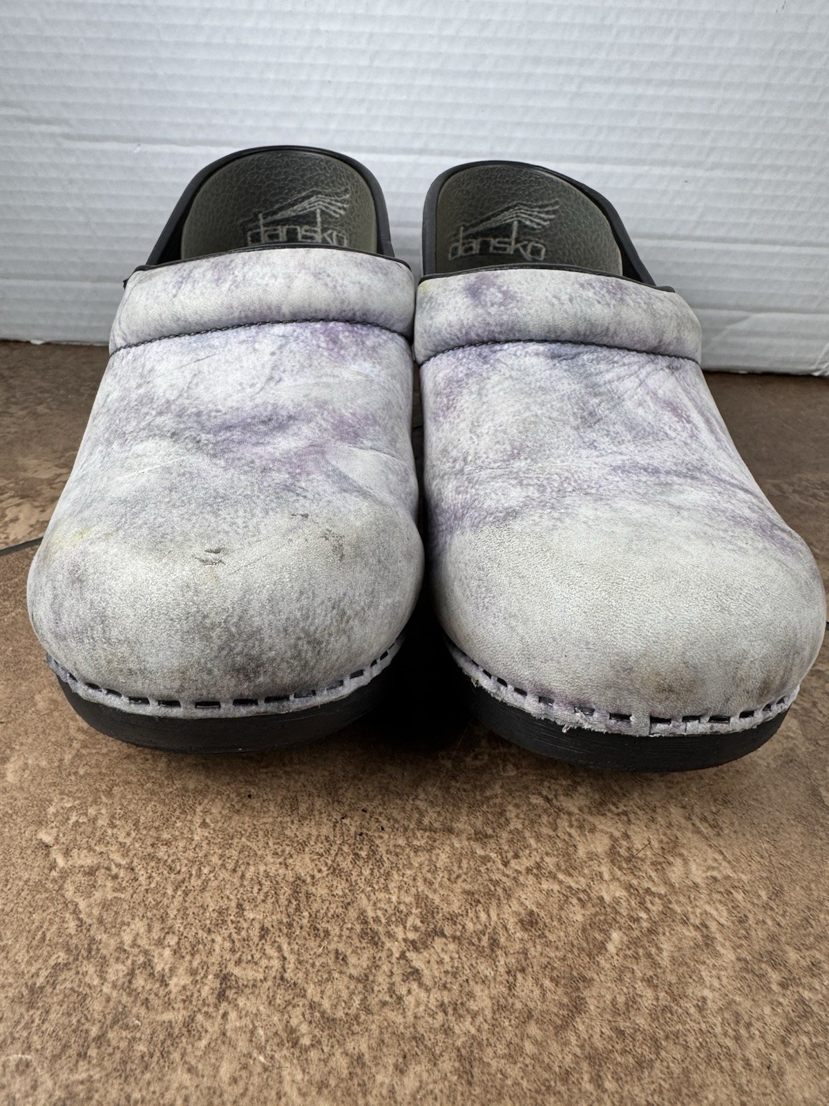 Dansko XP 2.0 Professional Work Clogs Slate Marbled Nubuck Leather Finish