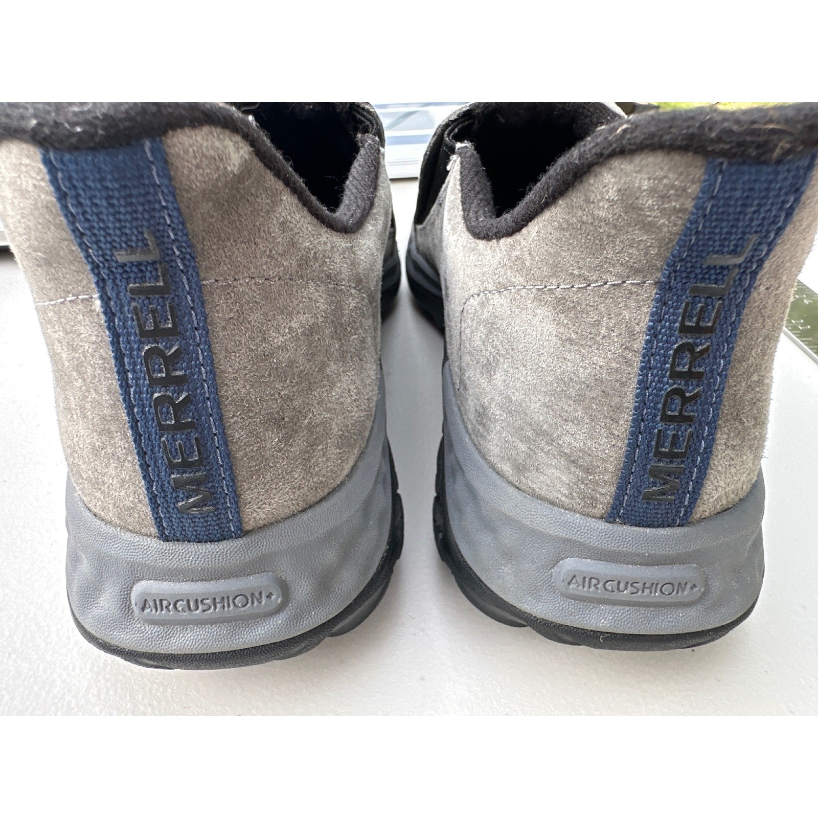 Merrell Jungle Moc AC+ Pro Womens 9.5 Grey Suede Slip On Shoes Vibram J90630