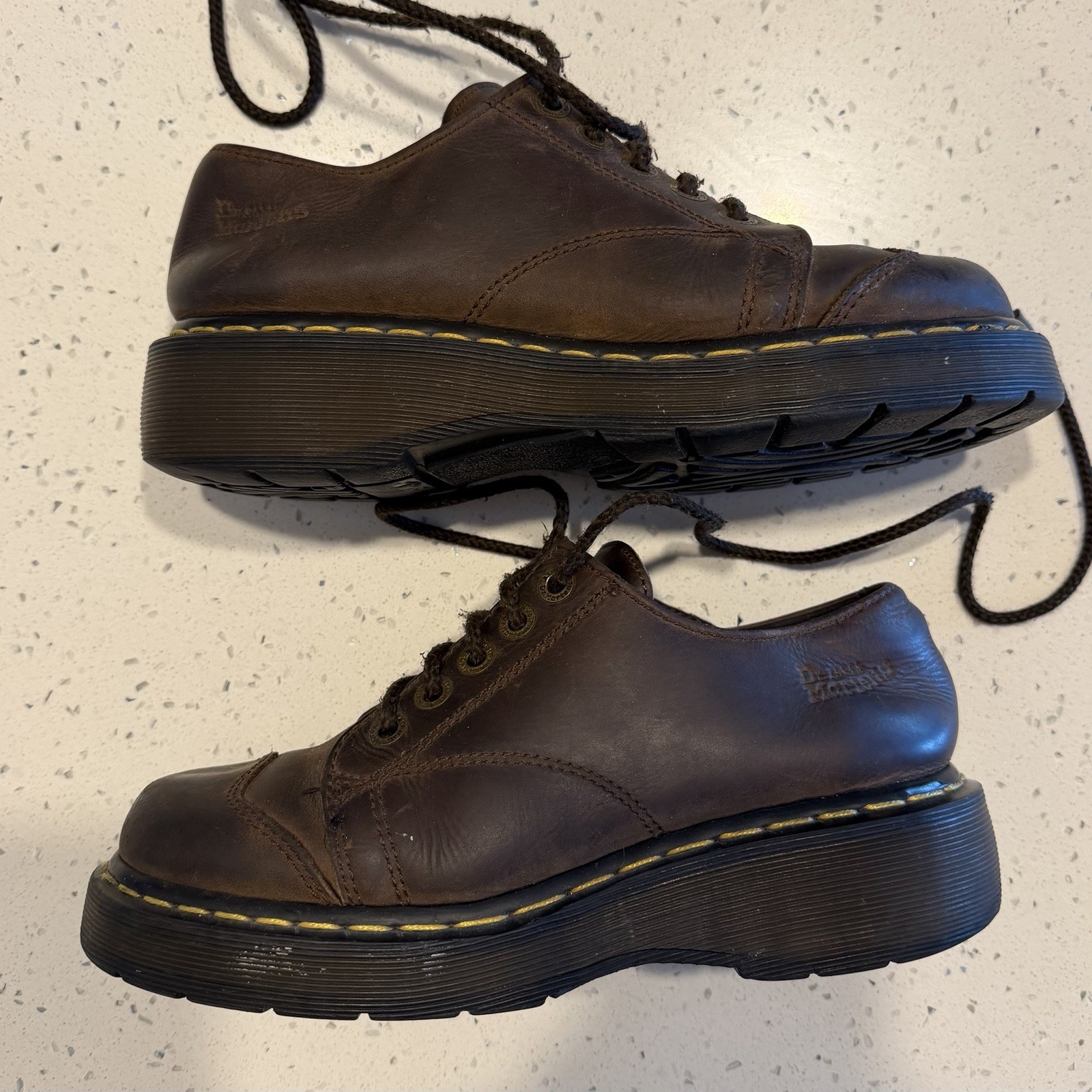Vintage Doc Martens Shoes Womens UK 7 Leather Y2K Chunky Platform 8651 England