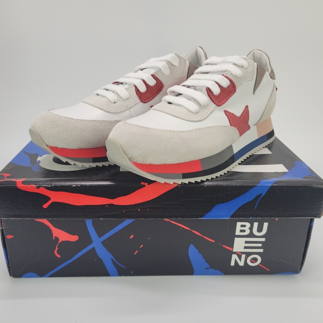 Bueno Petro Women’s Shoes Sneaker White/Red Multi Size B2086-600 NEW