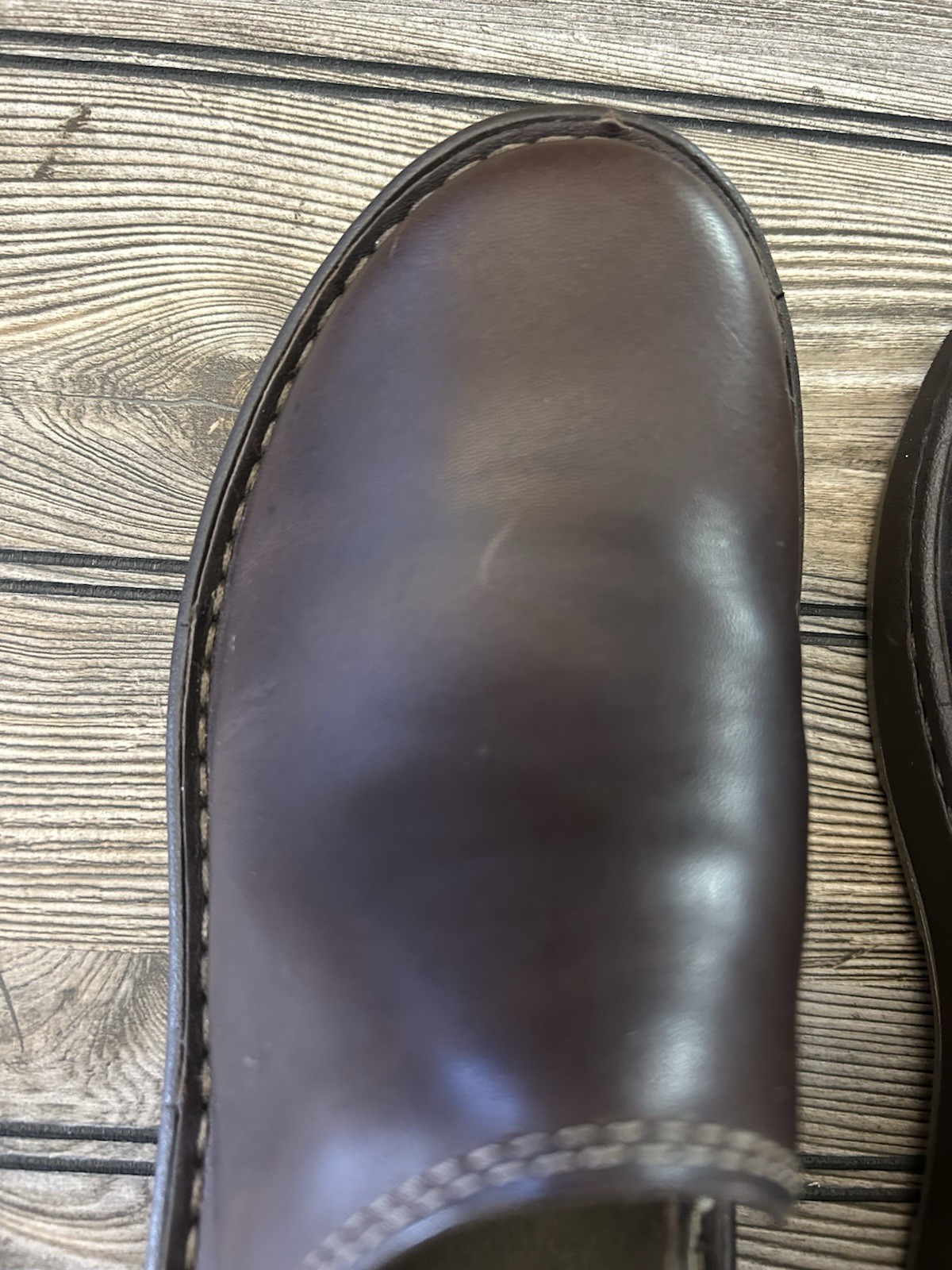 Chaco Zaagh Gunnison 100% Leather Clogs Womens 8.5 Chocolate Brown Vibram Soles