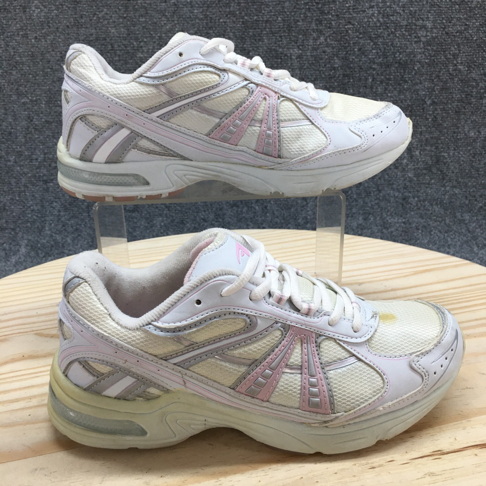 Athletic Works Shoes Womens 7 Anita 2 Sneakers White Pink Lace Up Sport 25266585