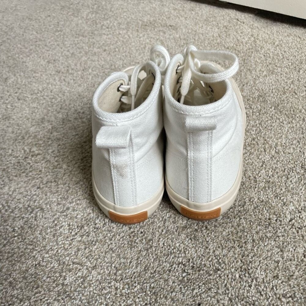 J.Crew – Classic High-Top Sneakers Upper Cloth & Rubber Sole – Cream – Size 6.5