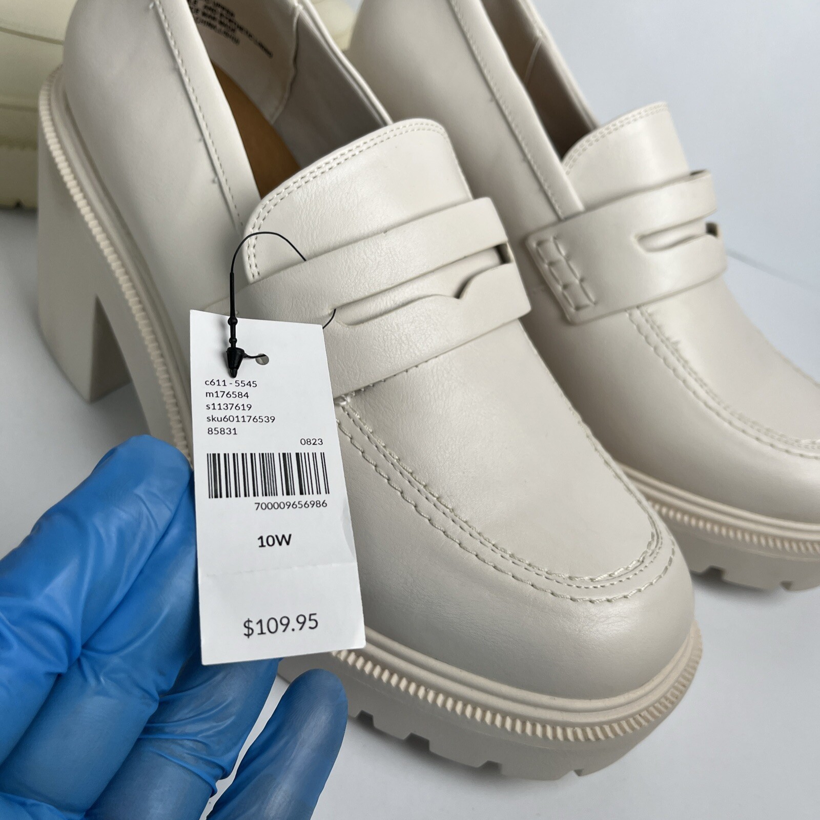 3 Pairs of Lane Bryant Shoes Womens 10W White Penny Loafer Platforms NEW UNWORN