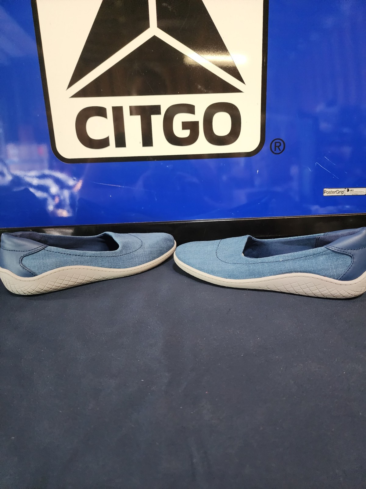 Womens Easy Spirit Gift 2 Slip on in Navy Blue Denim Size 5.5