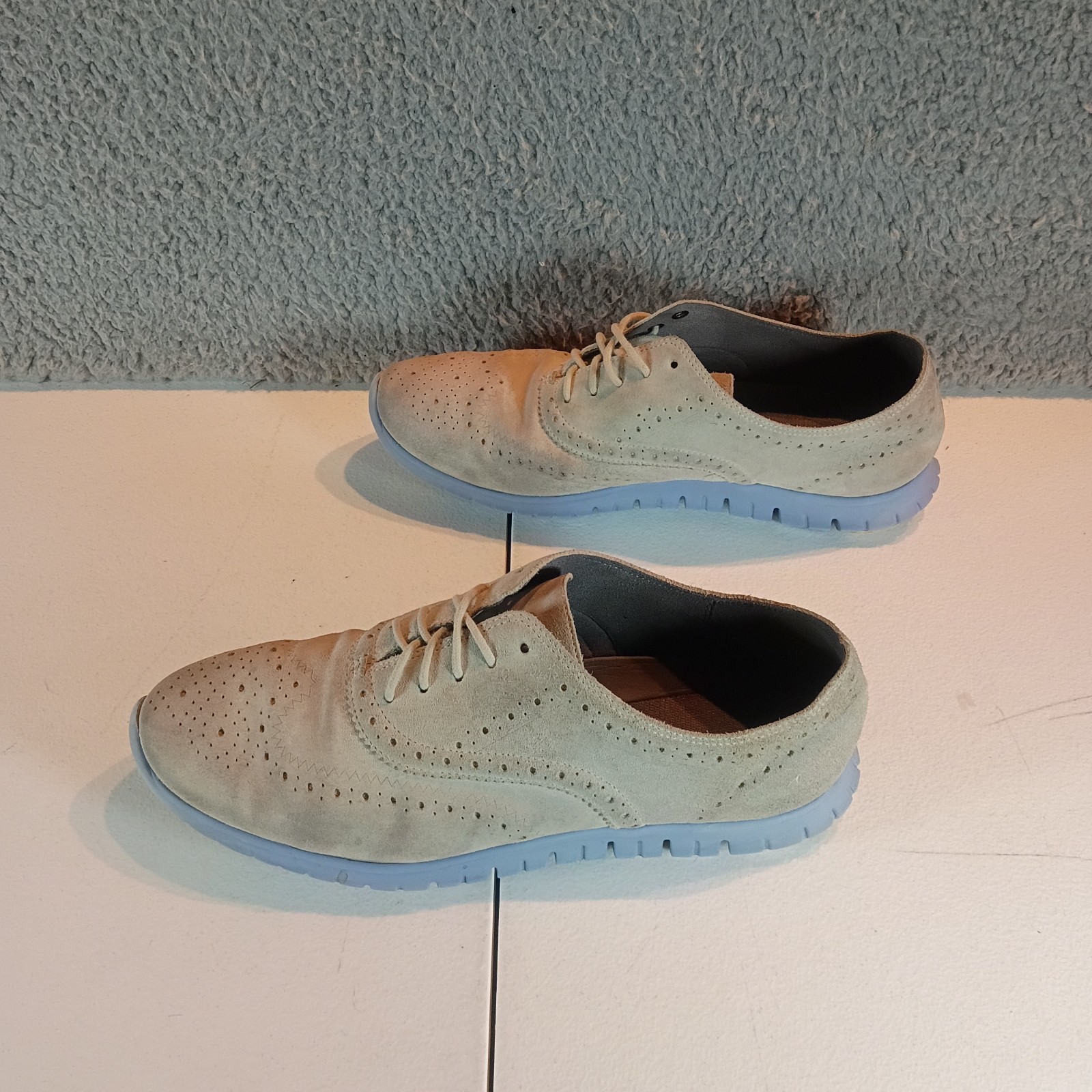 Cole Haan 2.Zerogrand Stitchlite Wingtip Oxford Champagne Size 9B