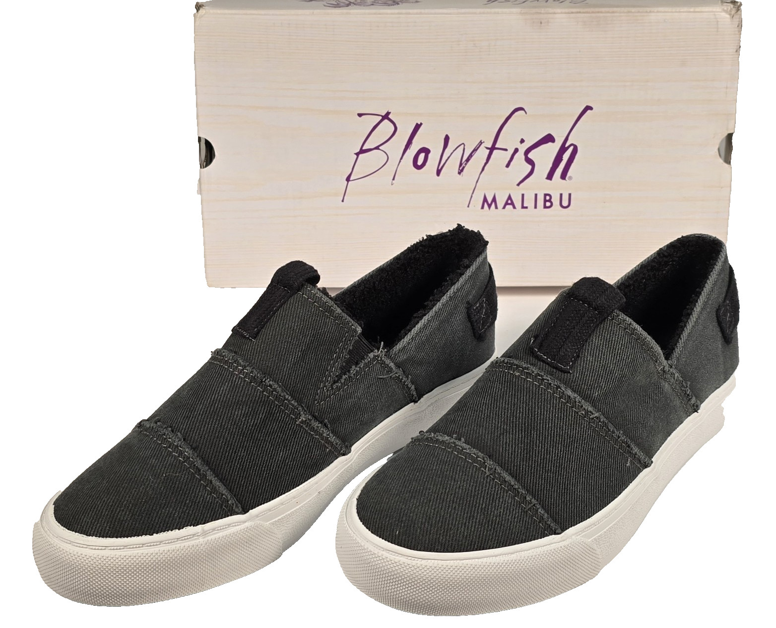 Blowfish Malibu URO SHR Black Hipster/Smoked Twill Women’s Sneakers Size 7.5