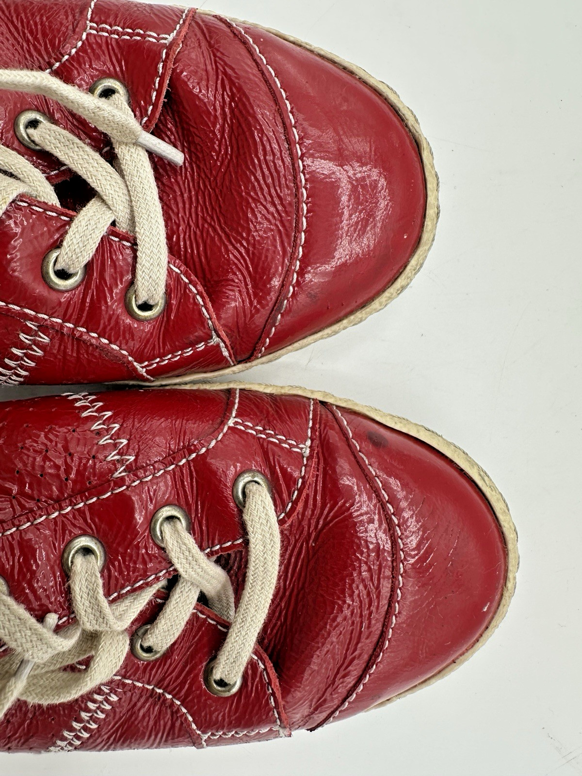 Josef Seibel Women’s EU 39 Red Patent Leather Comfort Lace Up Shoes US 8-8.5