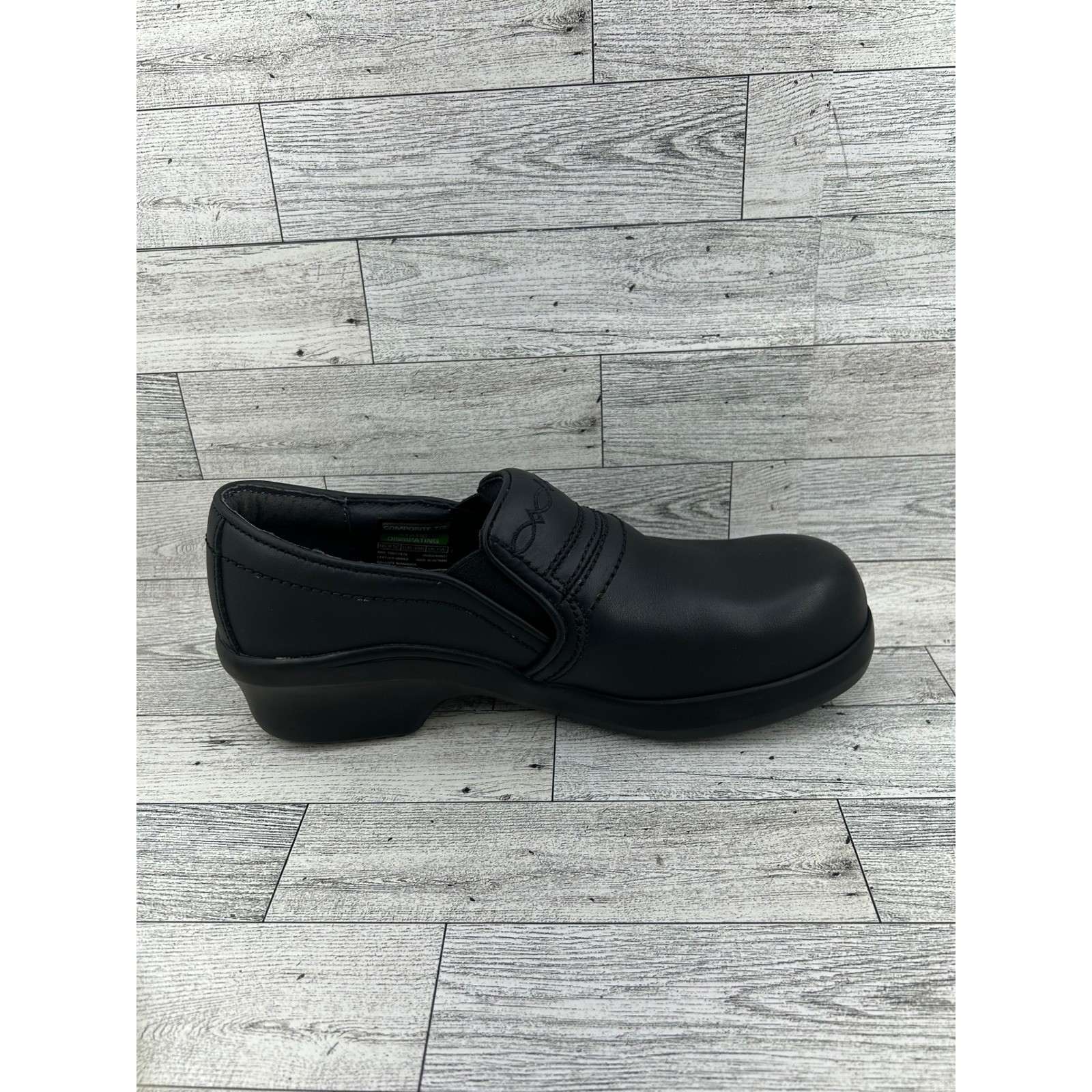 Ariat Safety Clog Women SD Composite Toe Black Leather Work Shoes 10011976 8.5C