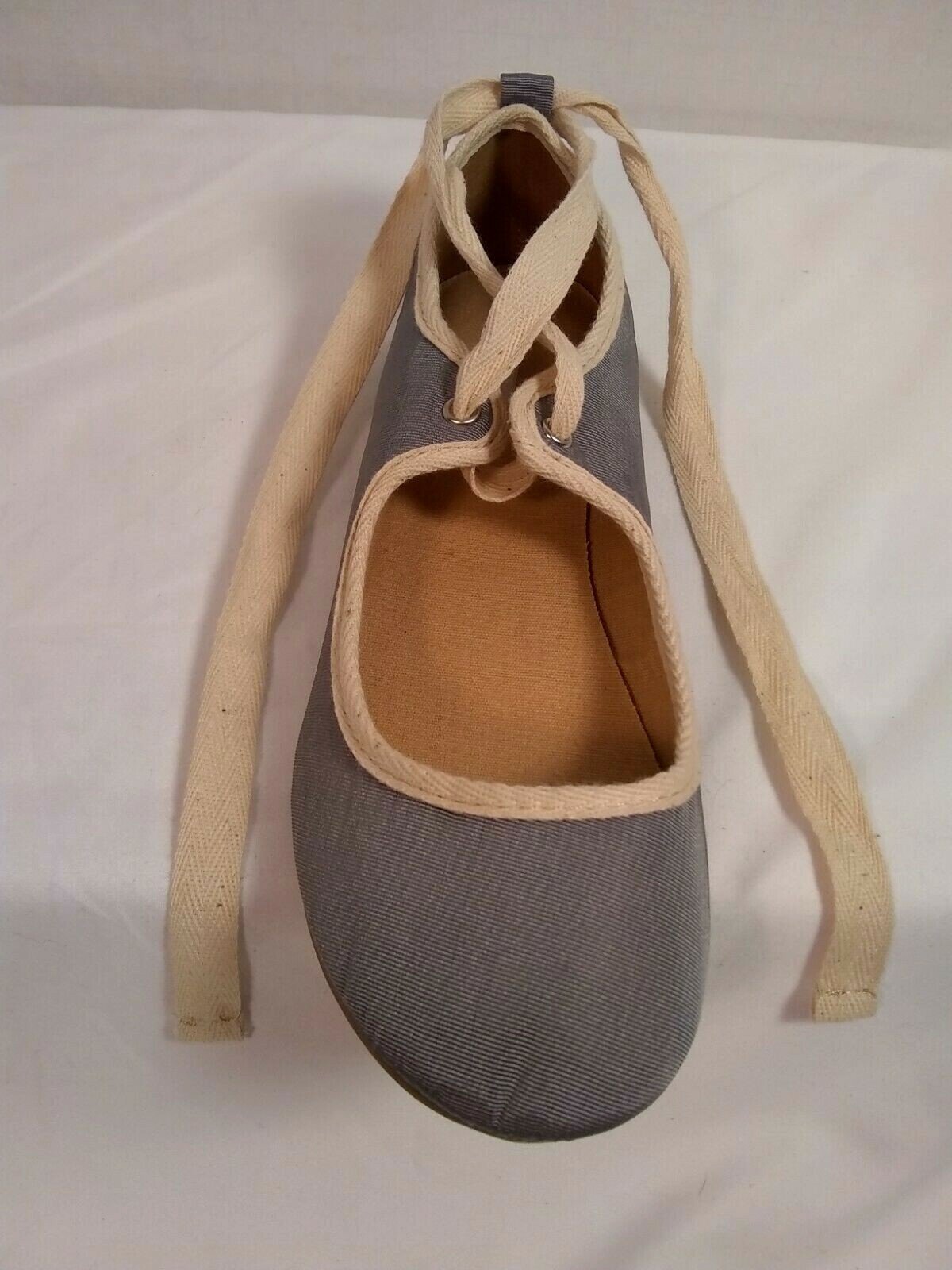 Urban Outfitters COOPERATIVE Lace-up Grosgrain Ballet Skimmer Flats Sz-10 f413