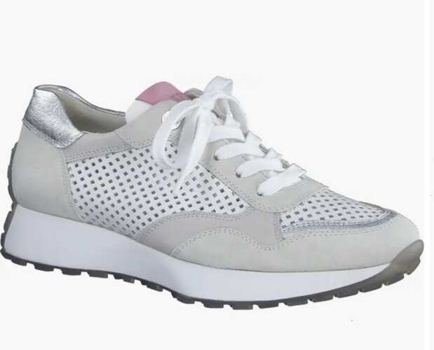 $429 Paul Green Rex Sneaker Tennis Shoes Pearl White Candy Combo UK 6.5 US 9