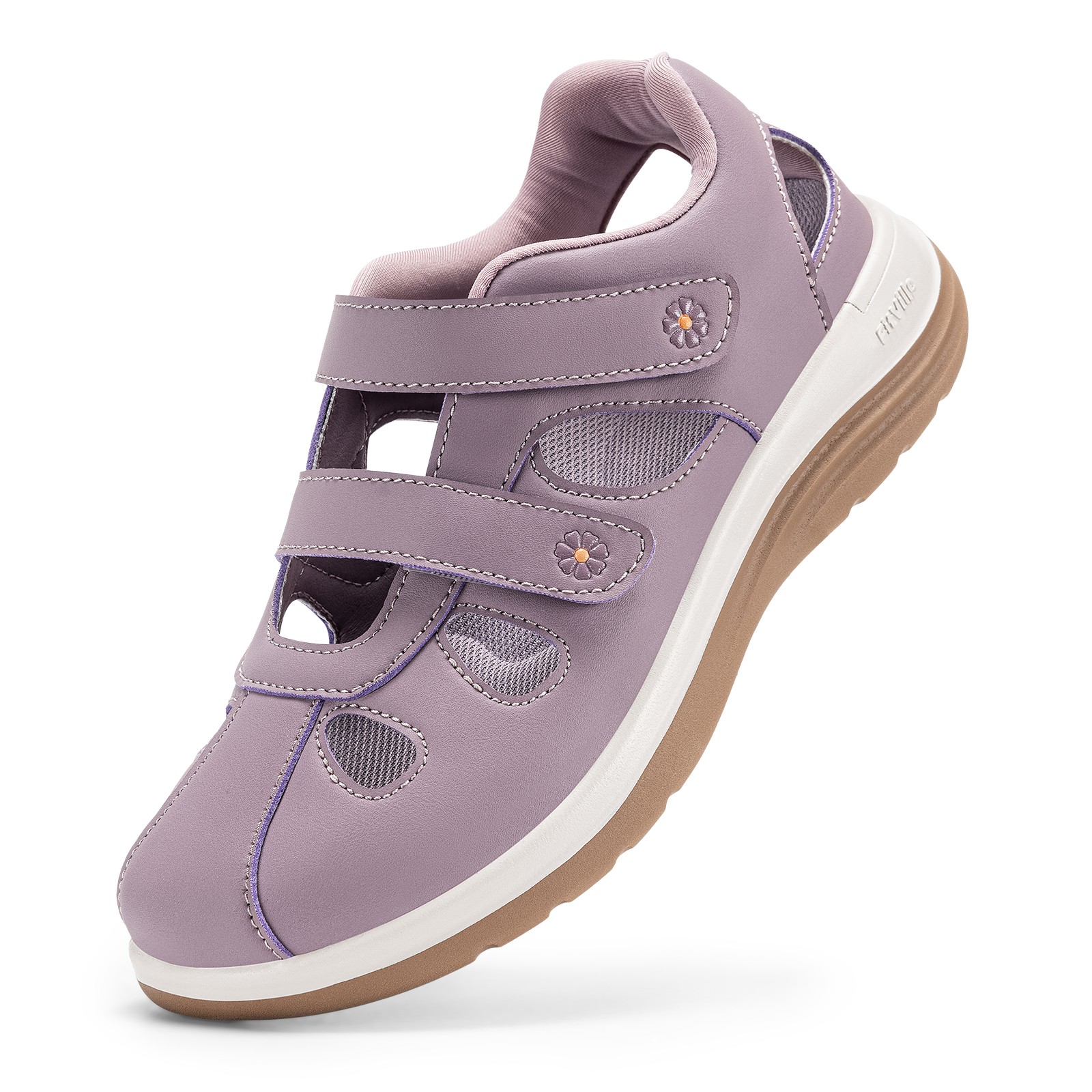 FitVille Women’s Wide Closed Toe Orthopedic Sandals Summer Casual Diabetic Shoes