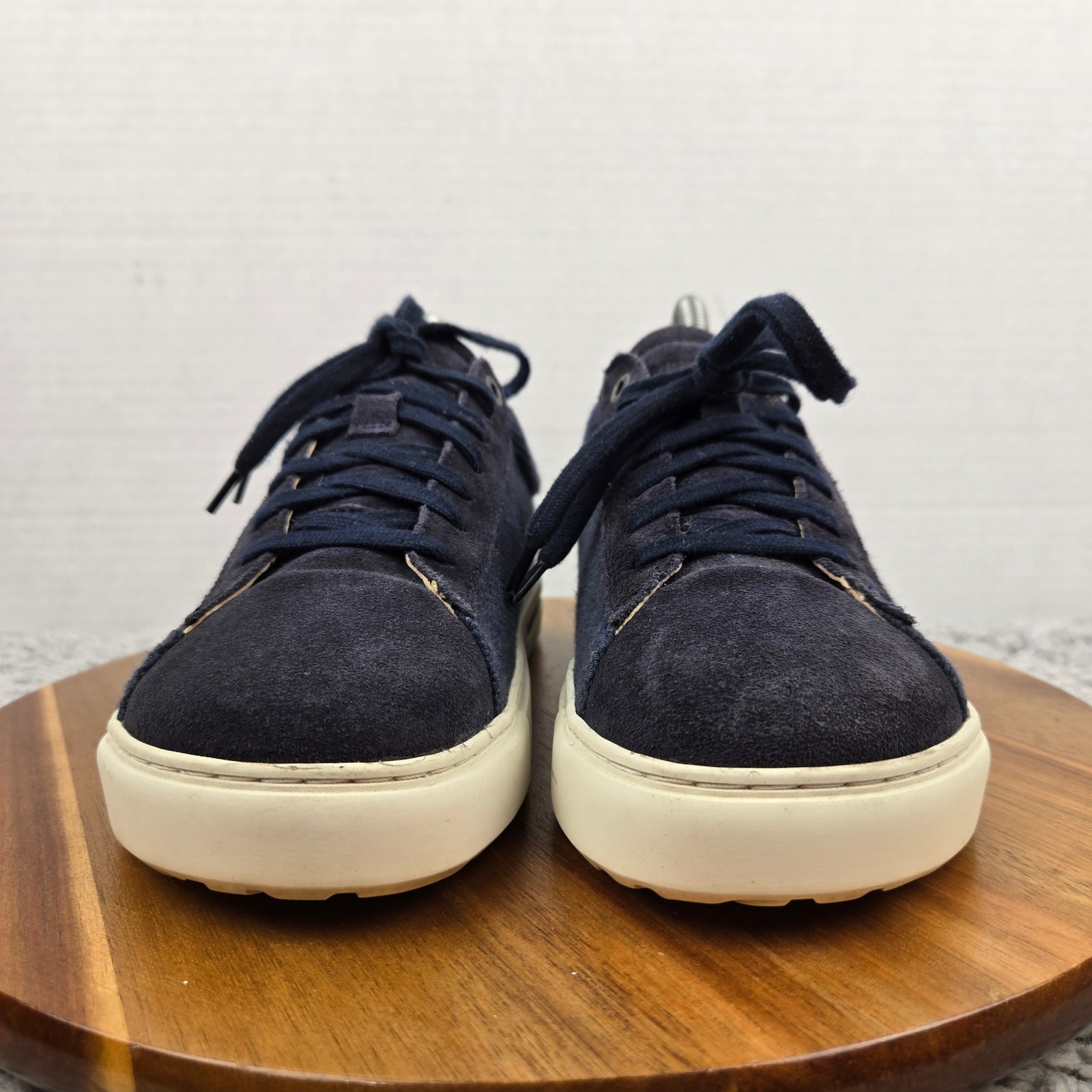 Birkenstock Womens 39 Bend Low Midnight Blue Canvas Suede Lace Up Daily Sneaker