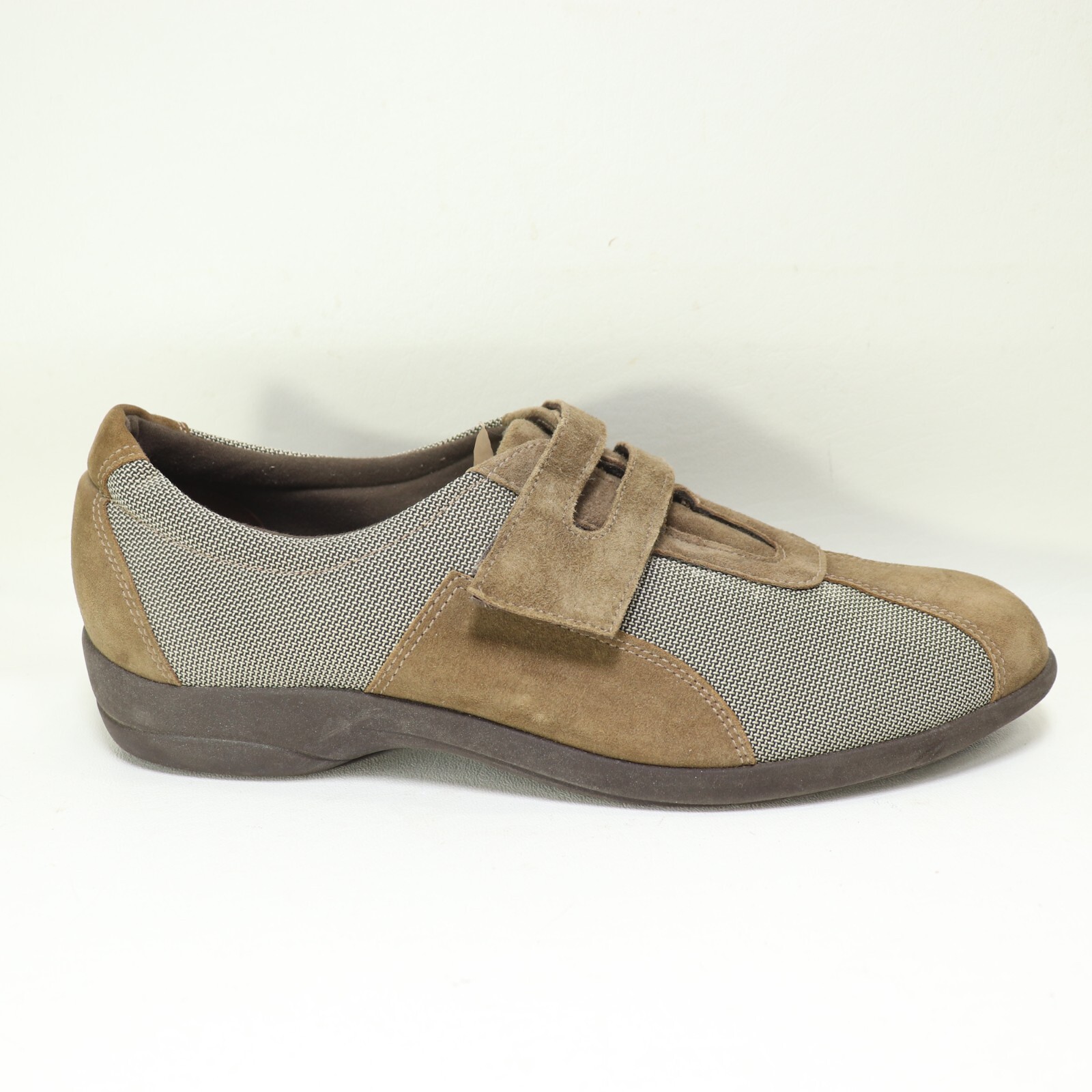 Munro American Jolie Women 9 M Comfort Brown Taupe Leather Suede Sneakers