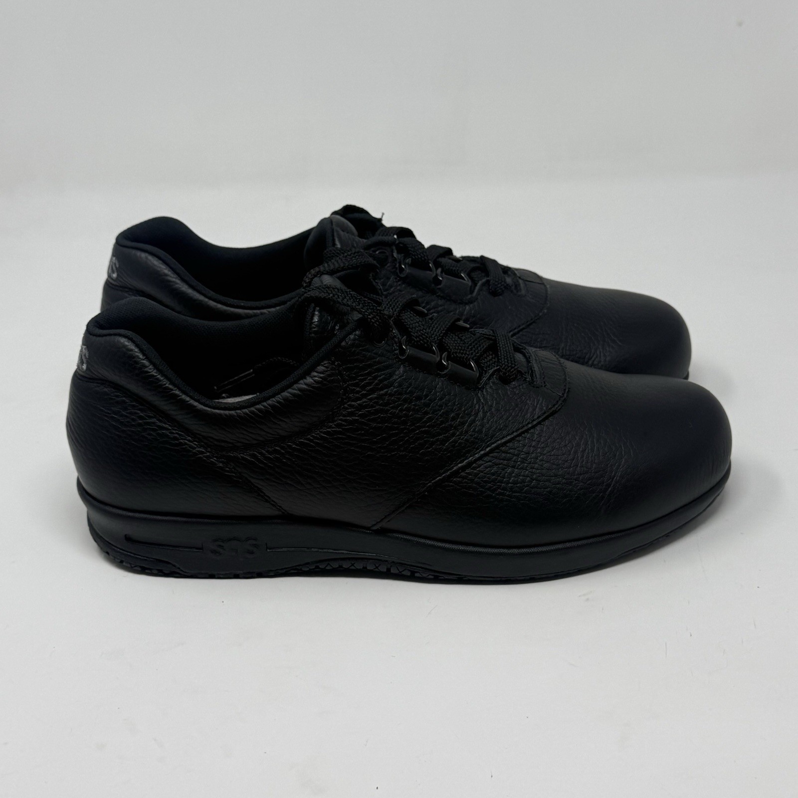 SAS Liberty Shoes Womens 9.5 M Black Leather Slip Resistant Comfort Work Sneaker