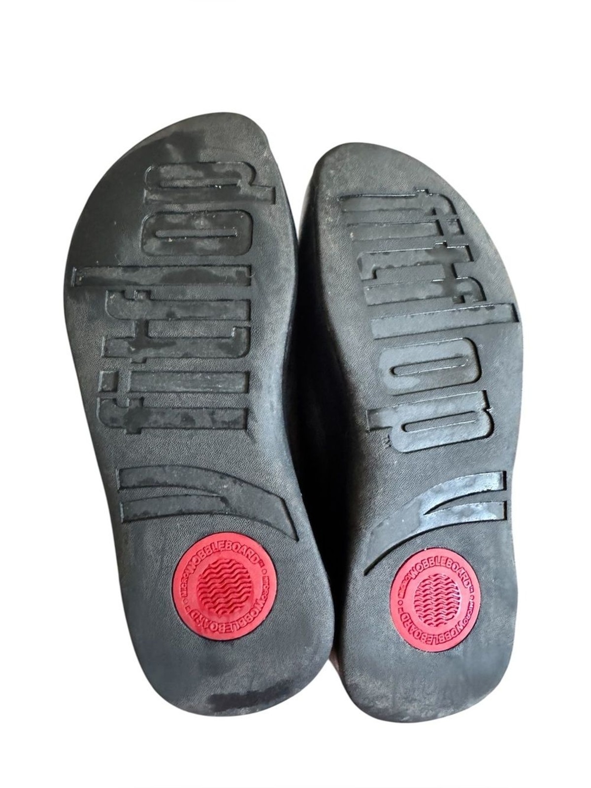 Fitflop Black Leather Slip-On Clogs