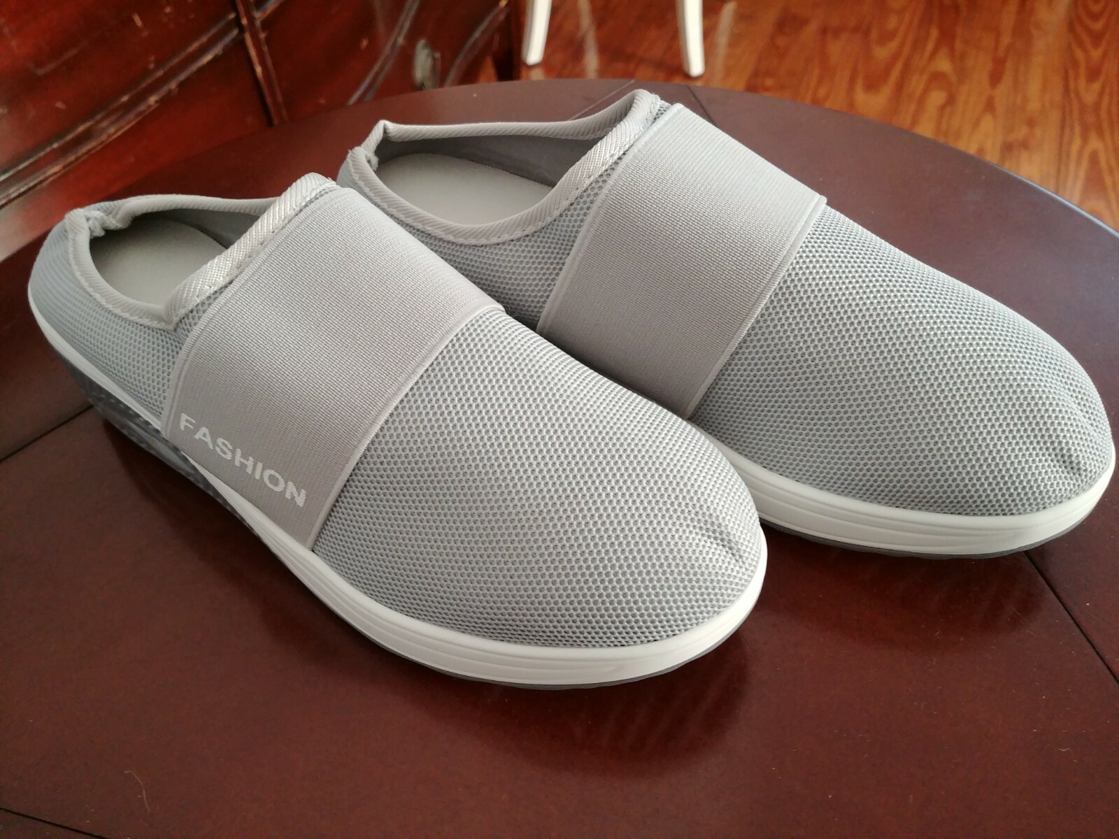 Womans New Air Cushion Slip-On Mesh Breathable Stretch Fashion Walking Shoes 7.5