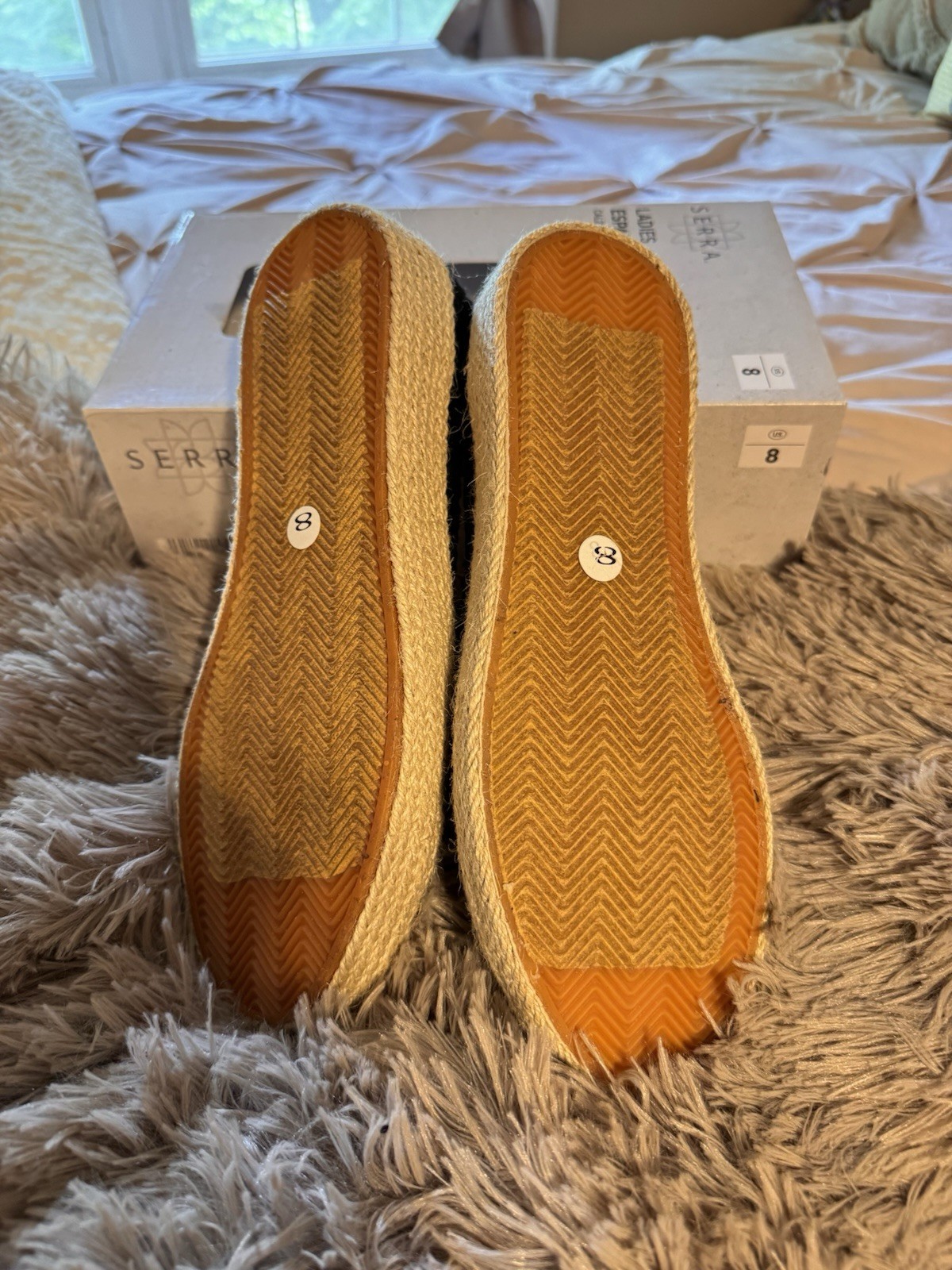 Black Eyelet Lace Espadrille Sneaker New In Box Size 8