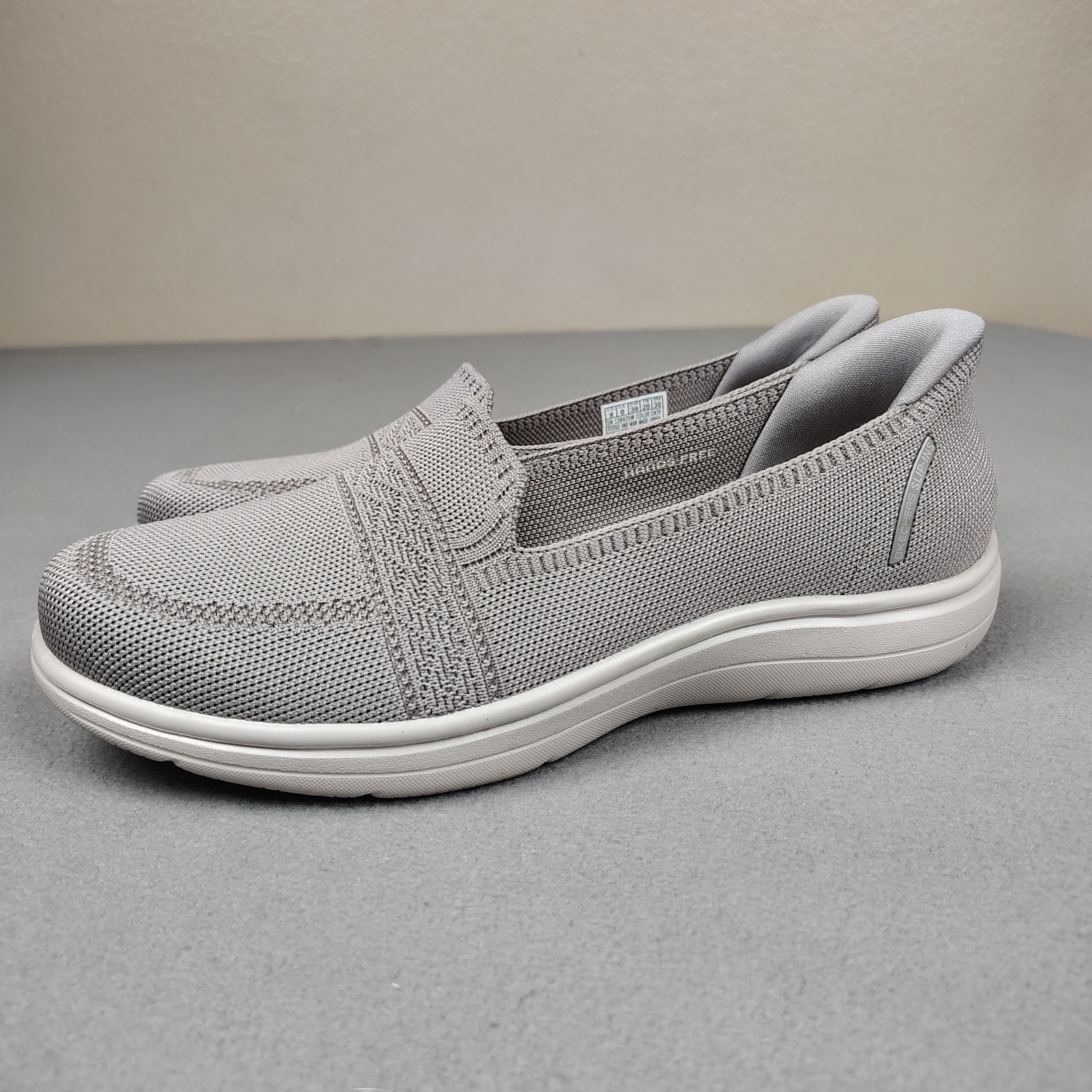 Skechers Hands Free Slip Ins Women 9 Gray Comfort Shoes Go Flex Walking Washable