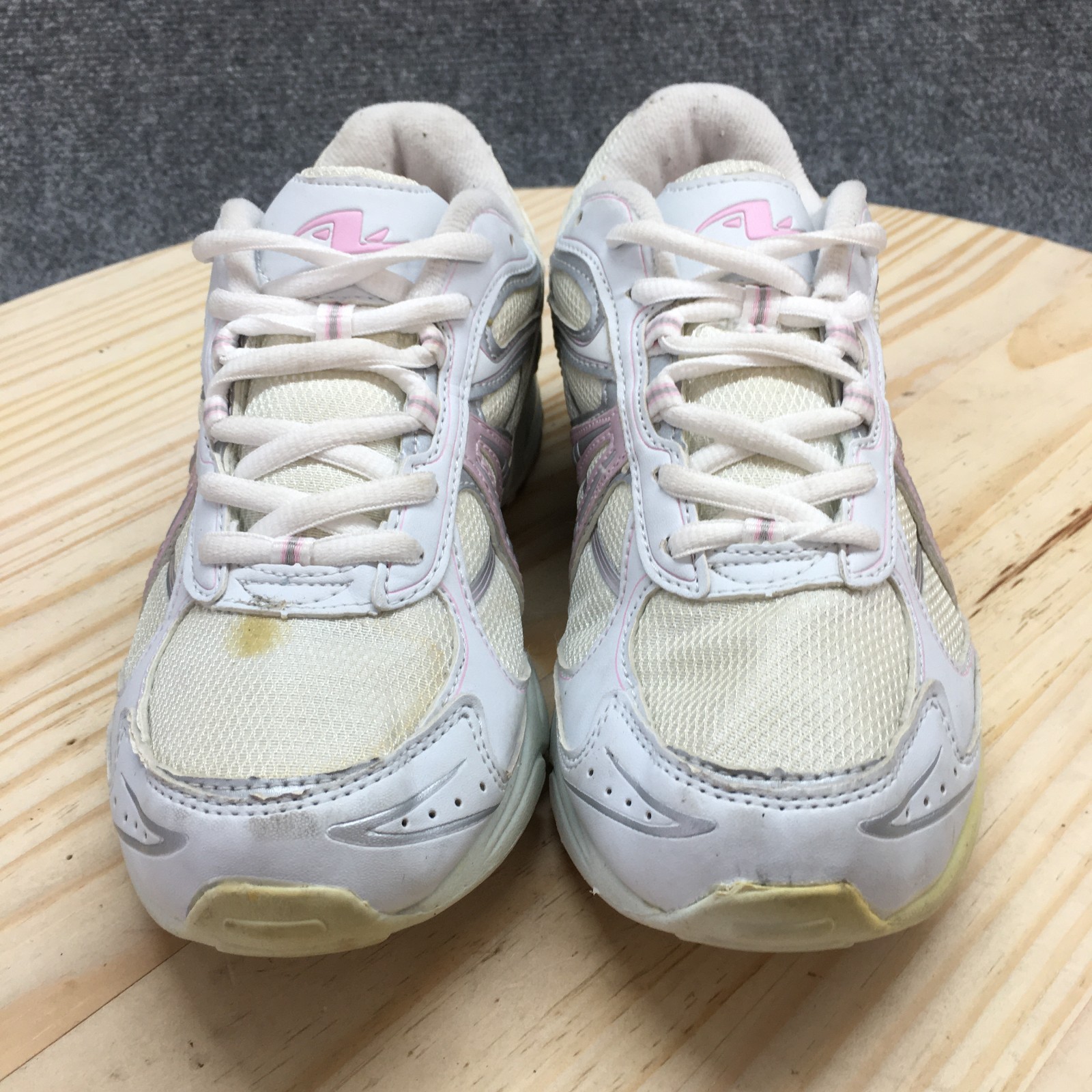 Athletic Works Shoes Womens 7 Anita 2 Sneakers White Pink Lace Up Sport 25266585