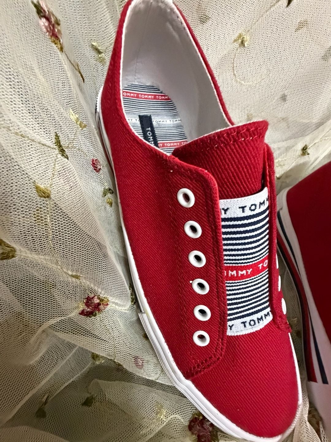 Tommy Hilfiger Women’s Anni Slip-On Casual Sneakers in Red