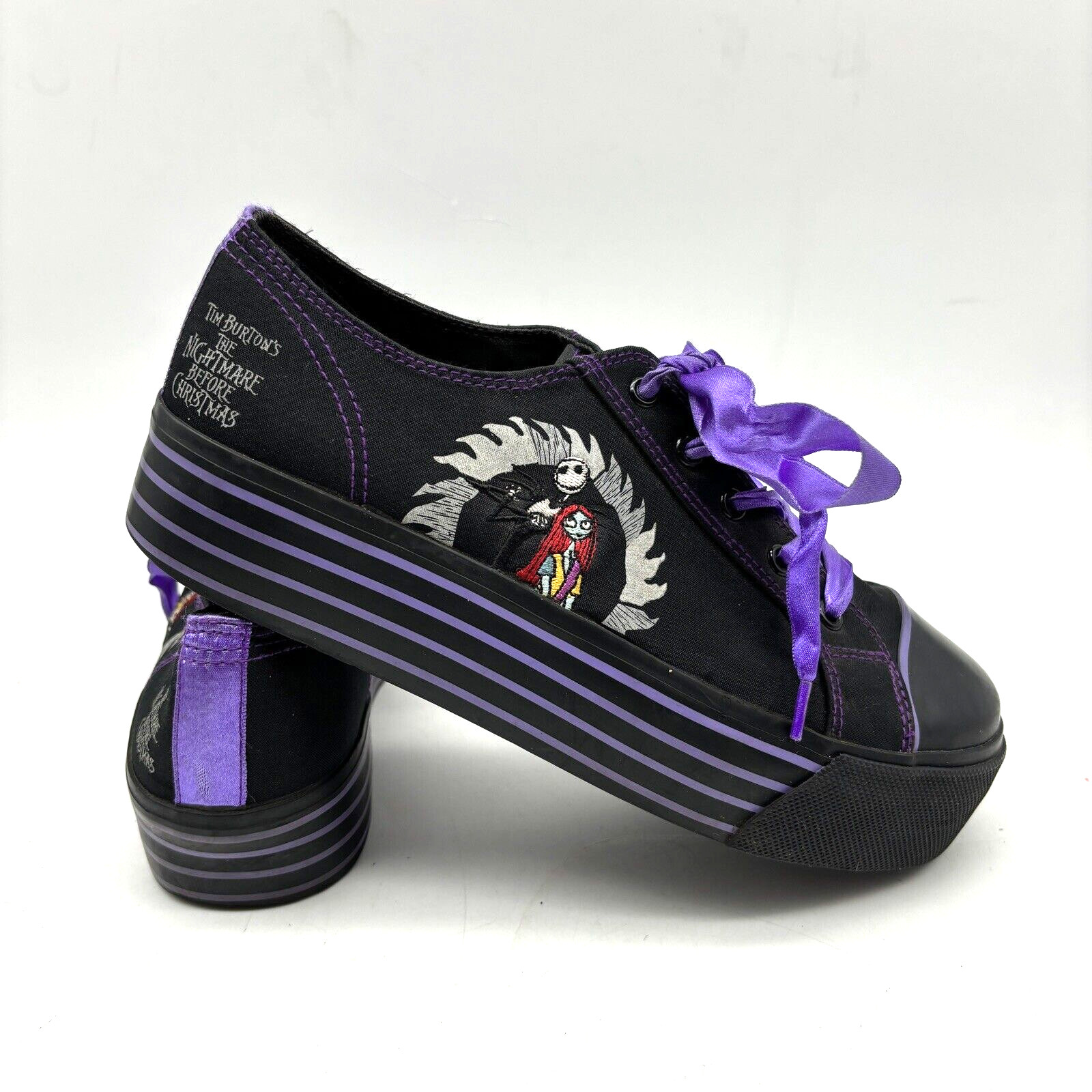 2003 Nightmare Before Christmas 10th Anniversary Black Purple Platform Sneaker 8