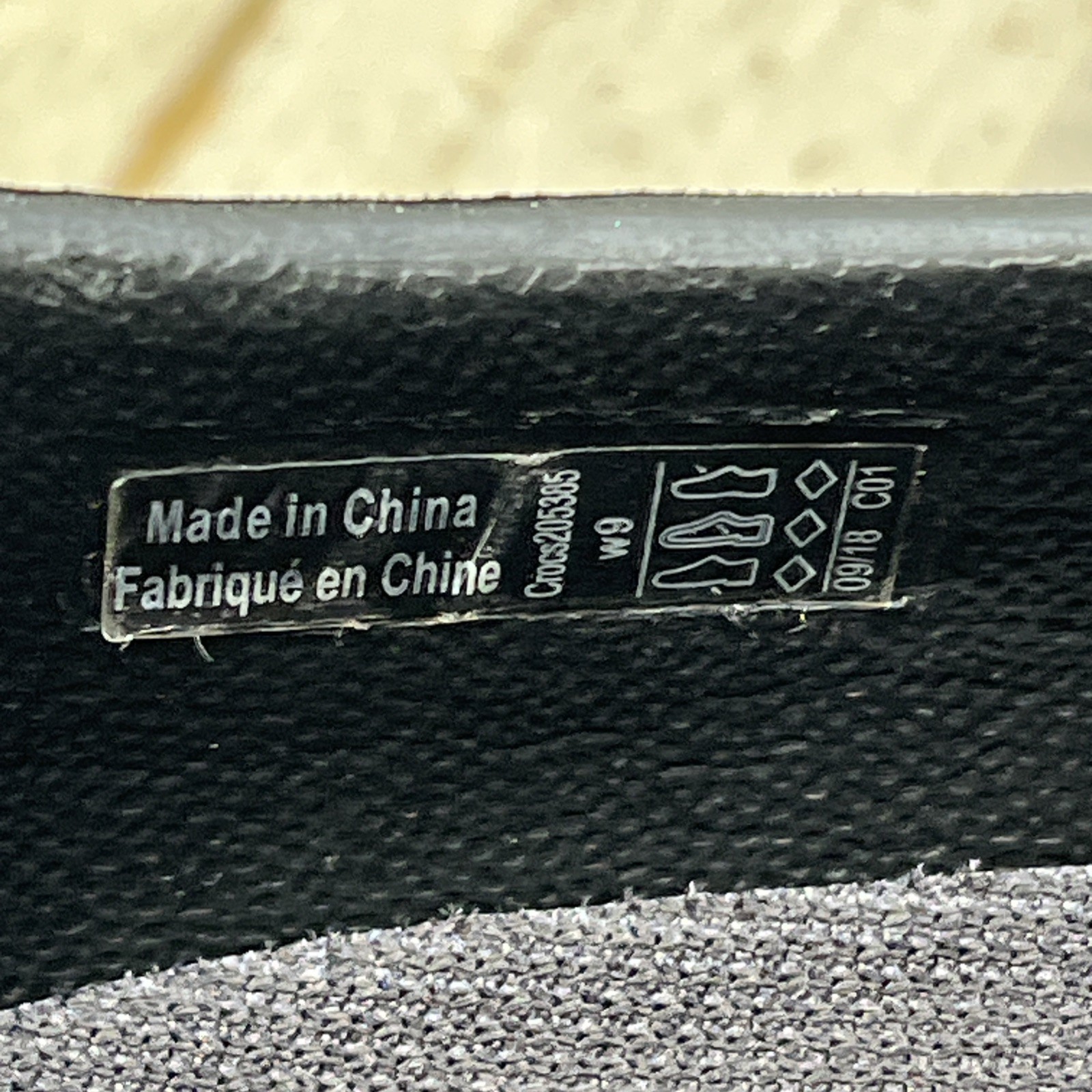 Crocs Dual Comfort Women’s Spotted Clog Shoes Black Gray Nursing Slip-On Size 9