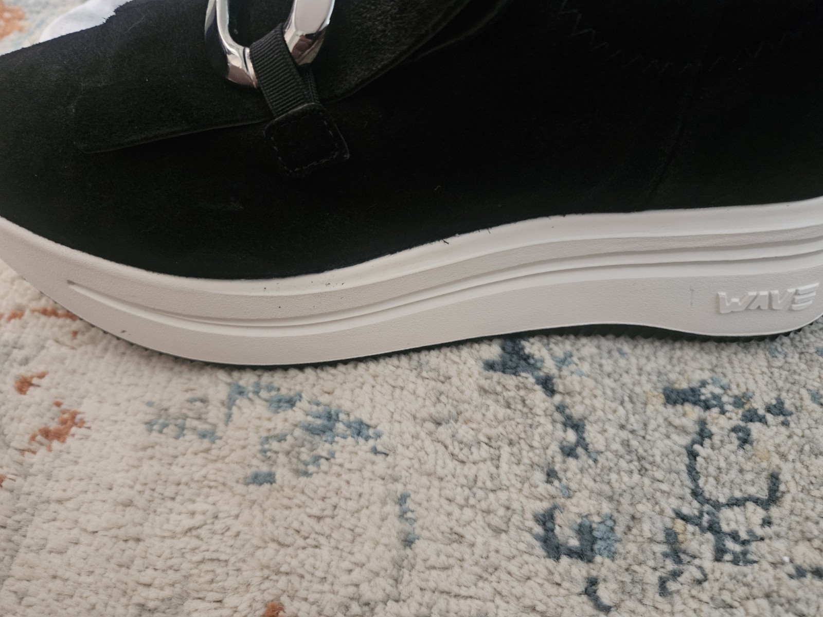 SoftWaves Arch Support Black Comfort Platform Slip-On Sneakers EU 40