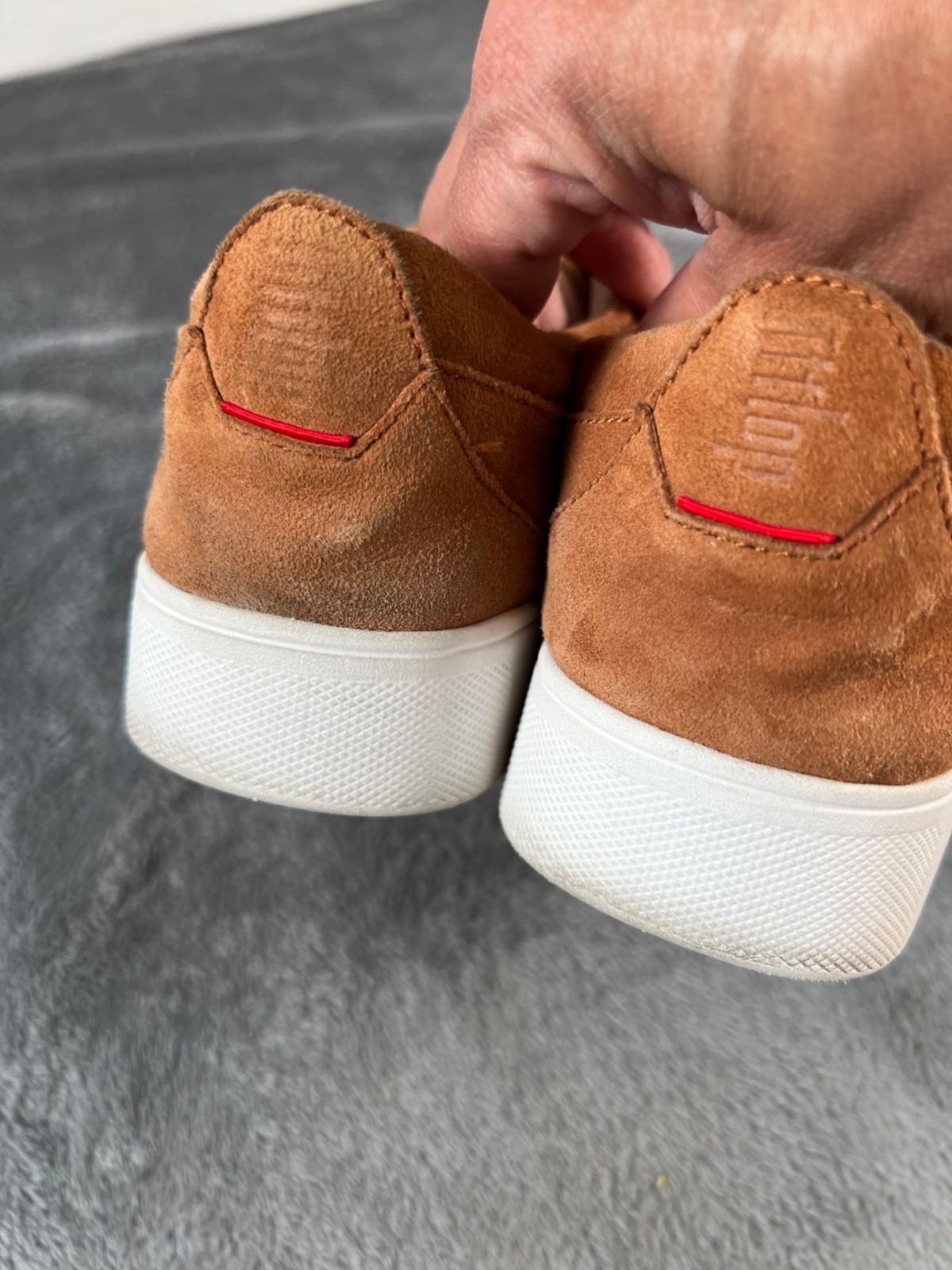 FitFlop Rally Womens Sneakers 8 Tan Brown Lace Up Low Top Casual Comfort Shoes