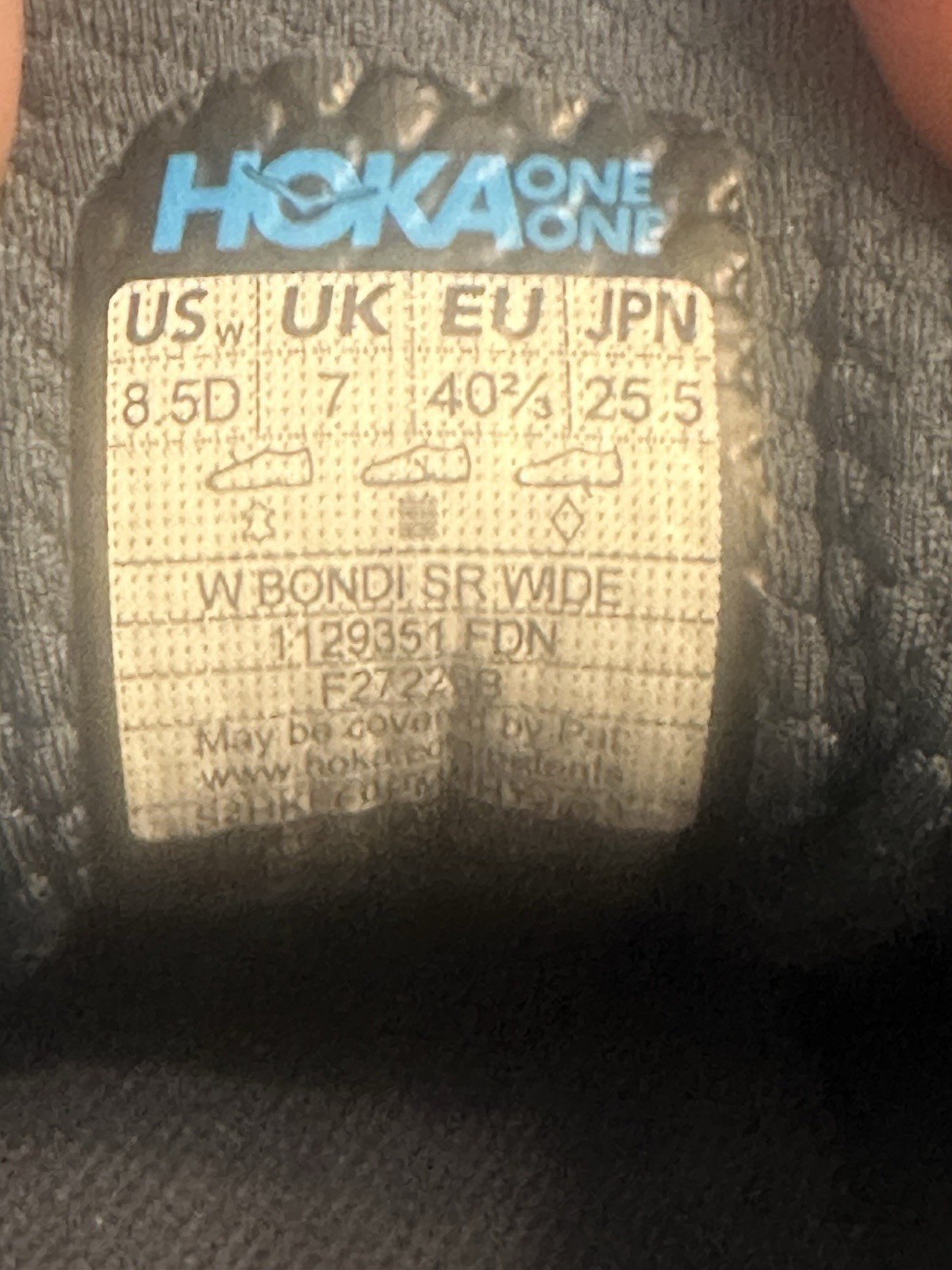 NEW HOKA One One Bondi SR Wide Womens Sneakers Shoe 8.5 D Faded Navy/Berry Patch