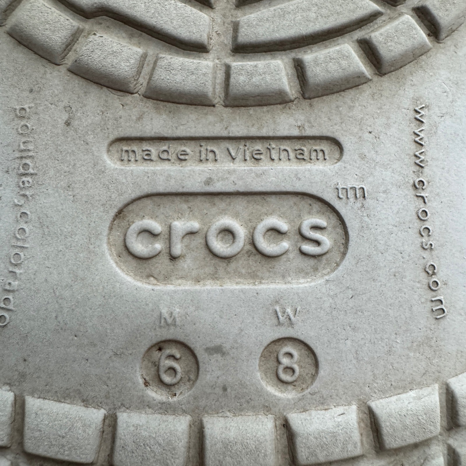 Crocs Crocband Clogs Light Grey Slate Grey Mens 6 Women 8 Water Resistant Stripe