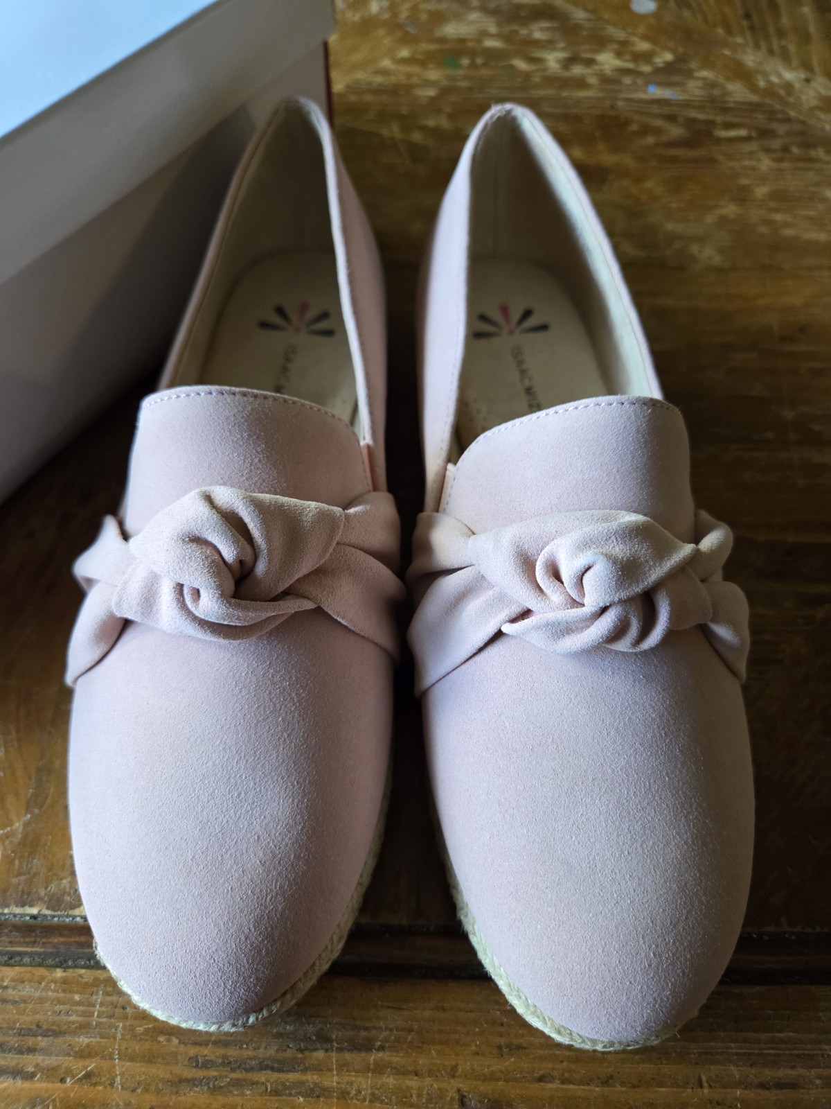 Isaac Mizrahi Live! Size US 8 M Women’s Suede Espadrille Slip-On Shoes Rosewater