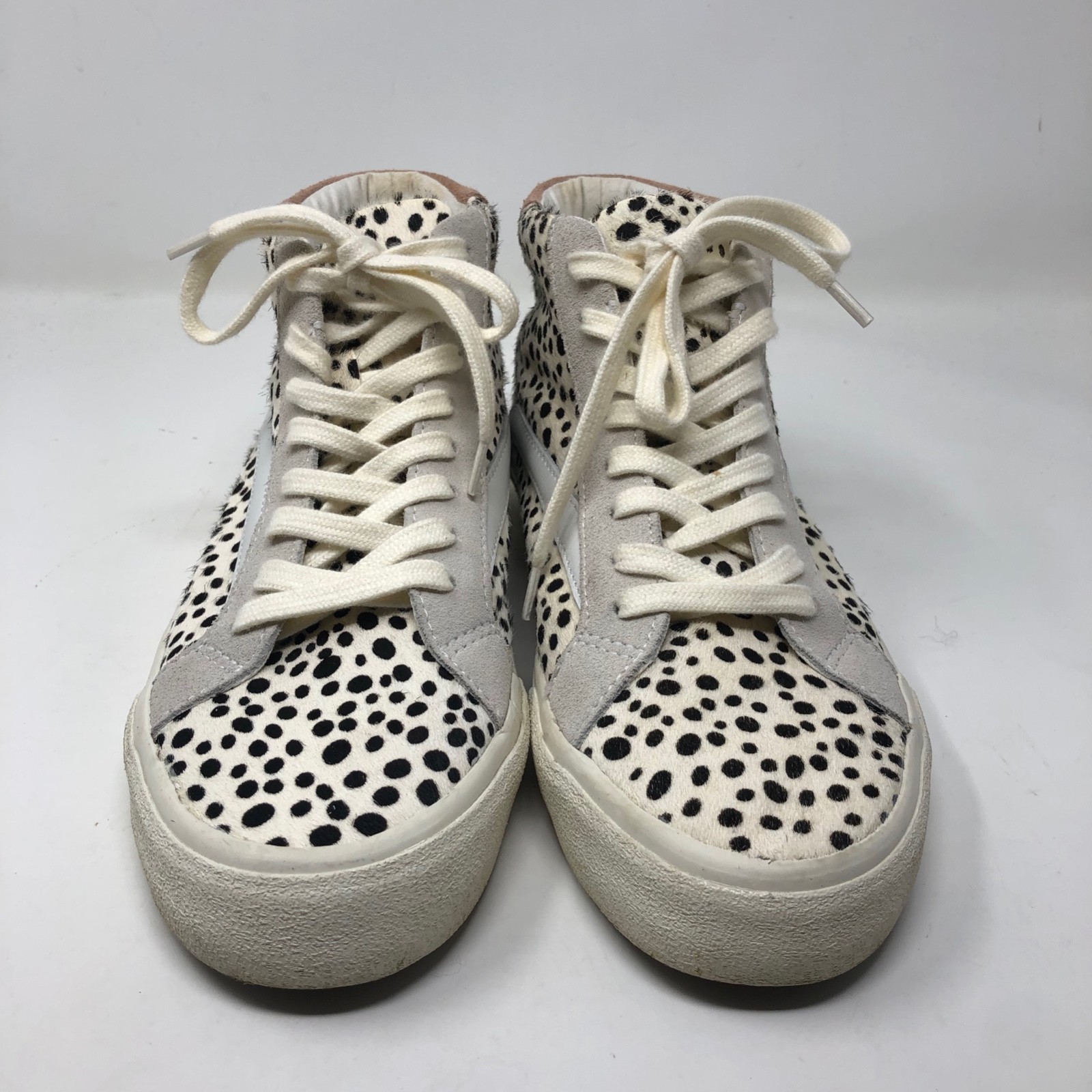 Madewell Sidewalk High Top Sneaker Spotted Calf Hair Womens 8 Streetwear