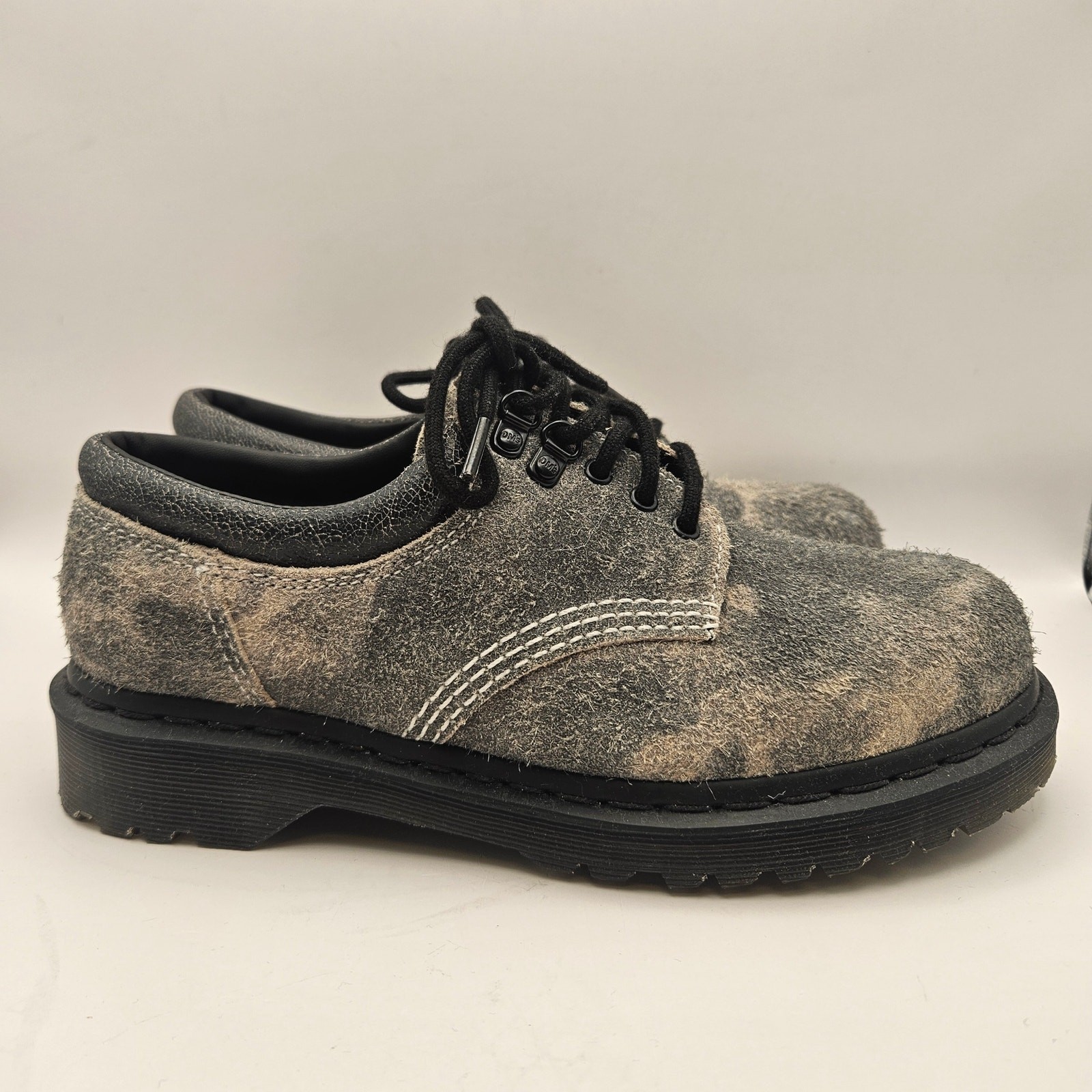 DR MARTENS WOMEN’S 7 STONEWASHED GREY 8053 NWOB SUEDE OXFORD