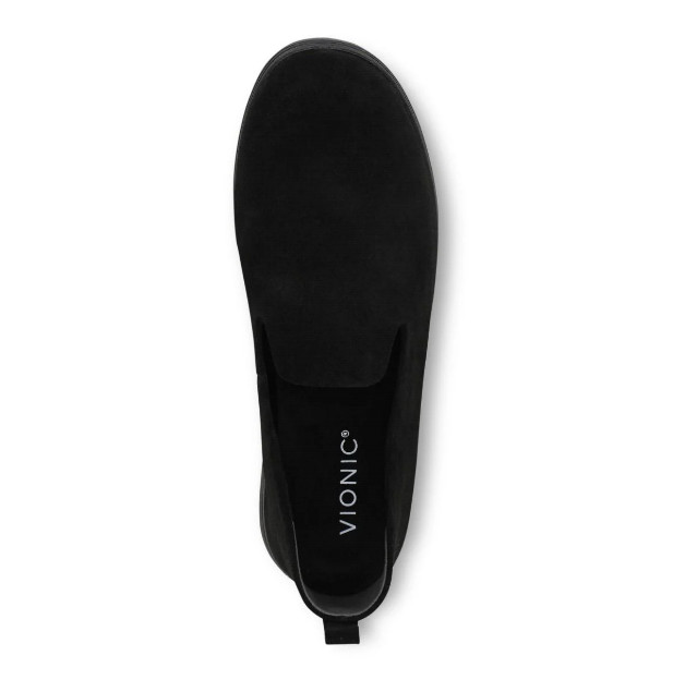 VIONIC Uptown Willa Slip On Sneaker Black Suede NEW