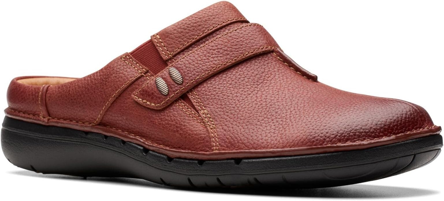 Clarks Womens Un Loop Ease Clog Chestnut Leather 26174967