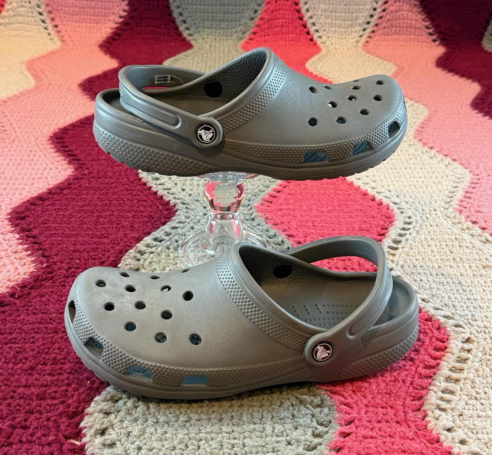 Crocs Unisex Adult Classic Clog Sandal Shoe Slate Grey Size Mens 7 Womens 9