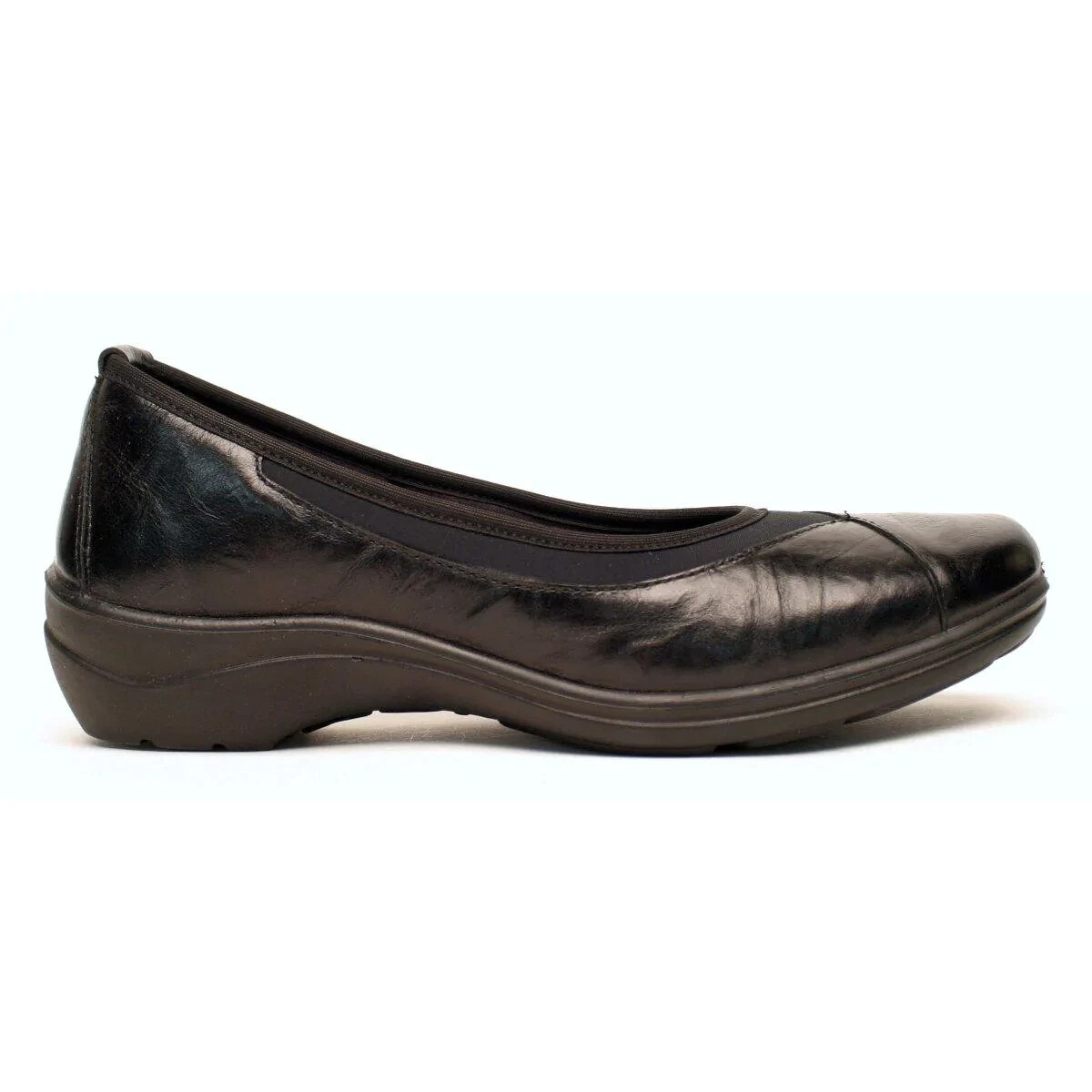 Romika Cassie 21 Black Leather Wedge Slip-Ons Women’s EU Size 37/US 6-6.5 New