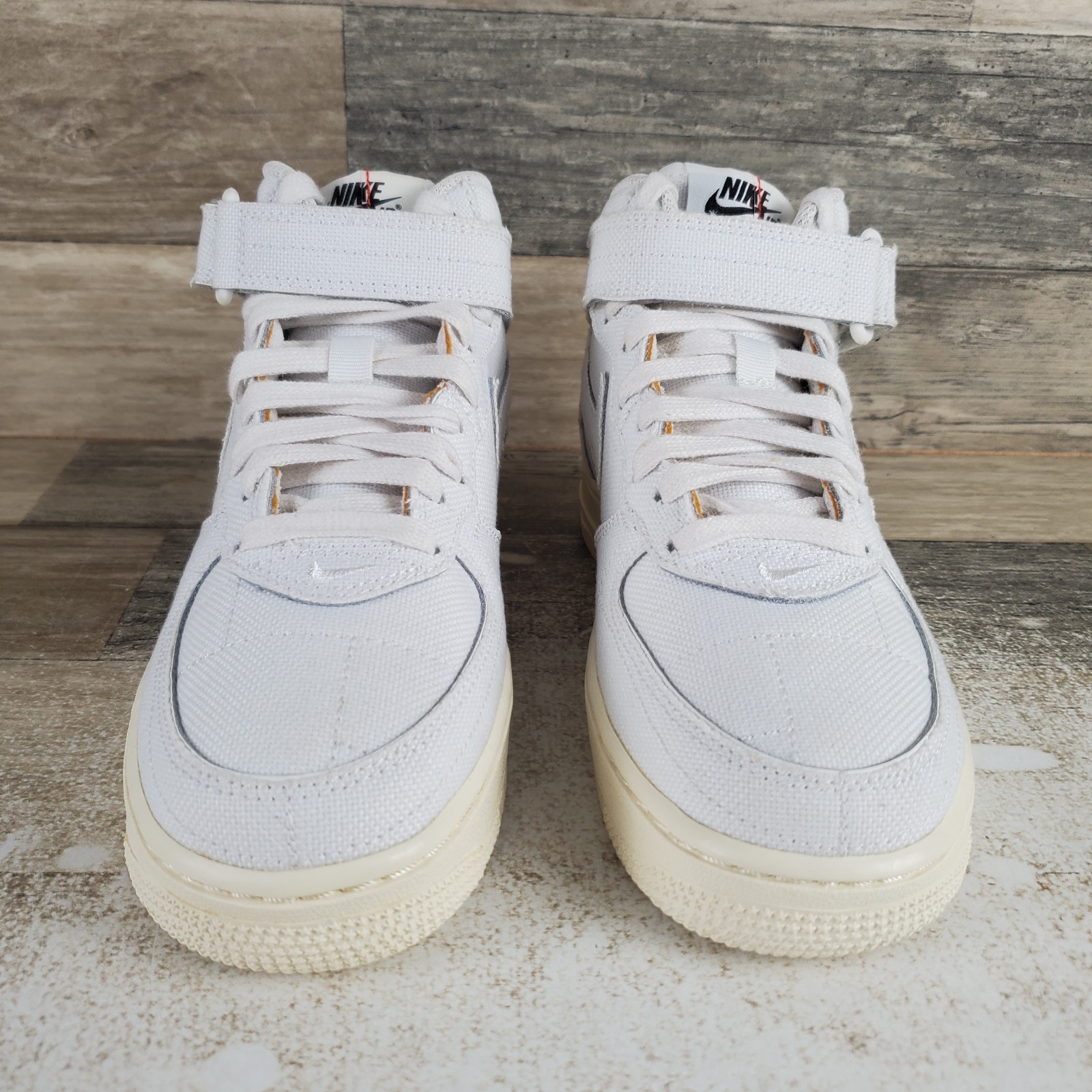 Nike Air Force 1 Mid Womens Shoes Sz 5 Summit White Lace Up Mid Top Sneakers