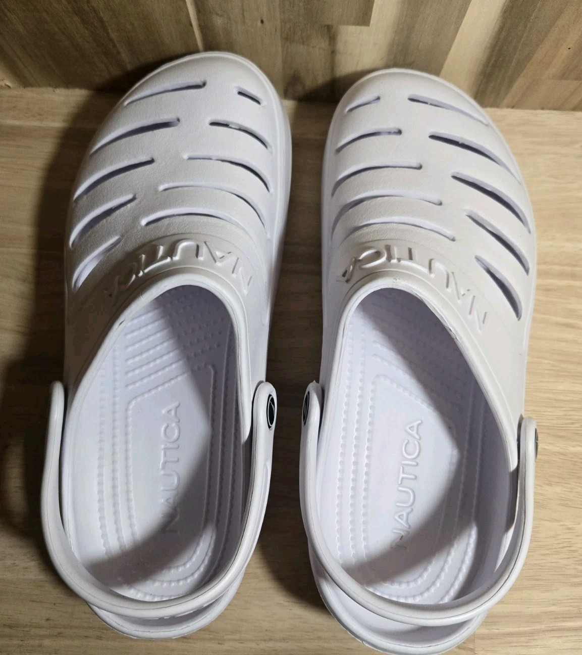 Nautica River Edge Women’s Shoes Size 10 Clog/Slides Unisex Men’s 8 White New